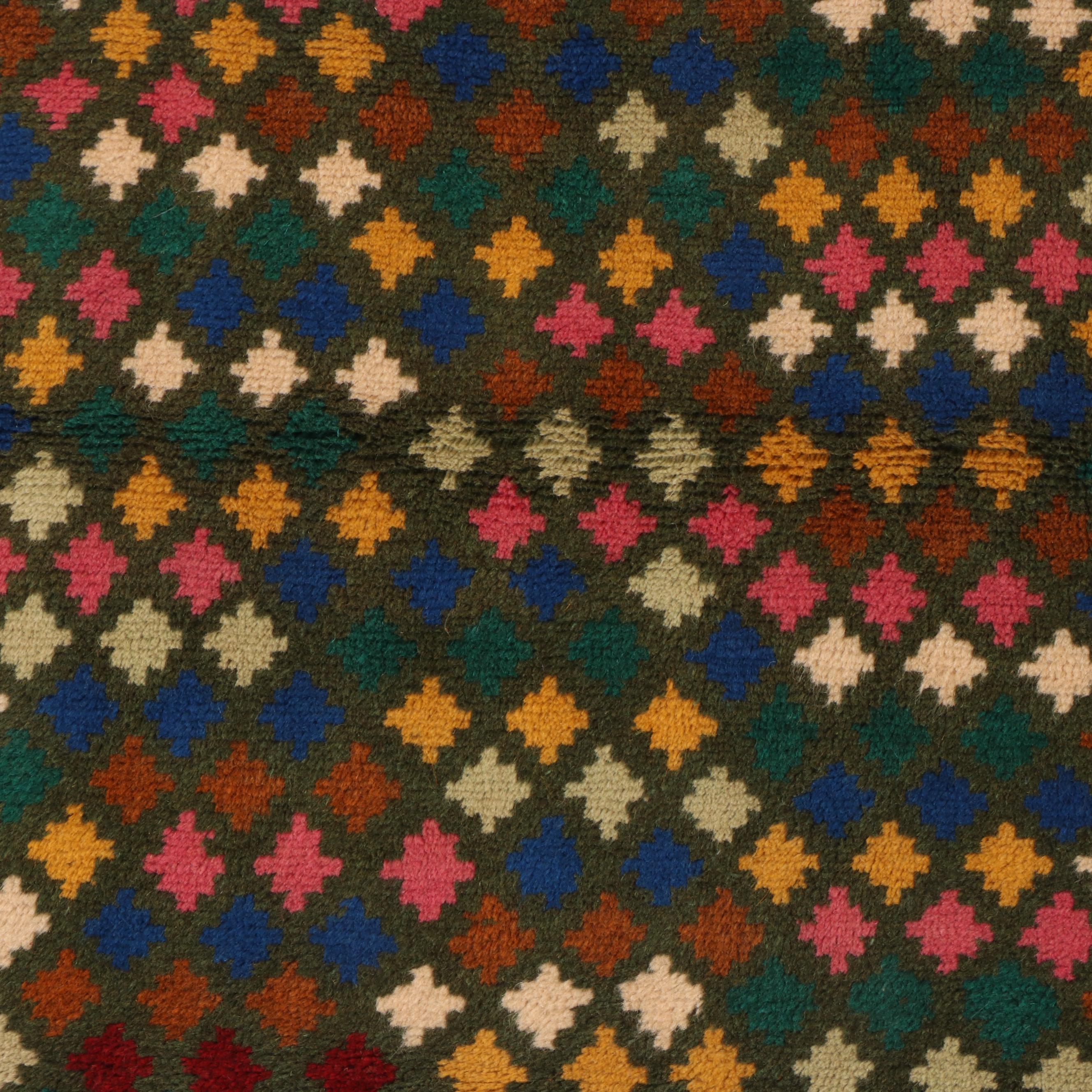 3'1 x 4'3 Hand-Knotted Persian Gabbeh Accent Rug