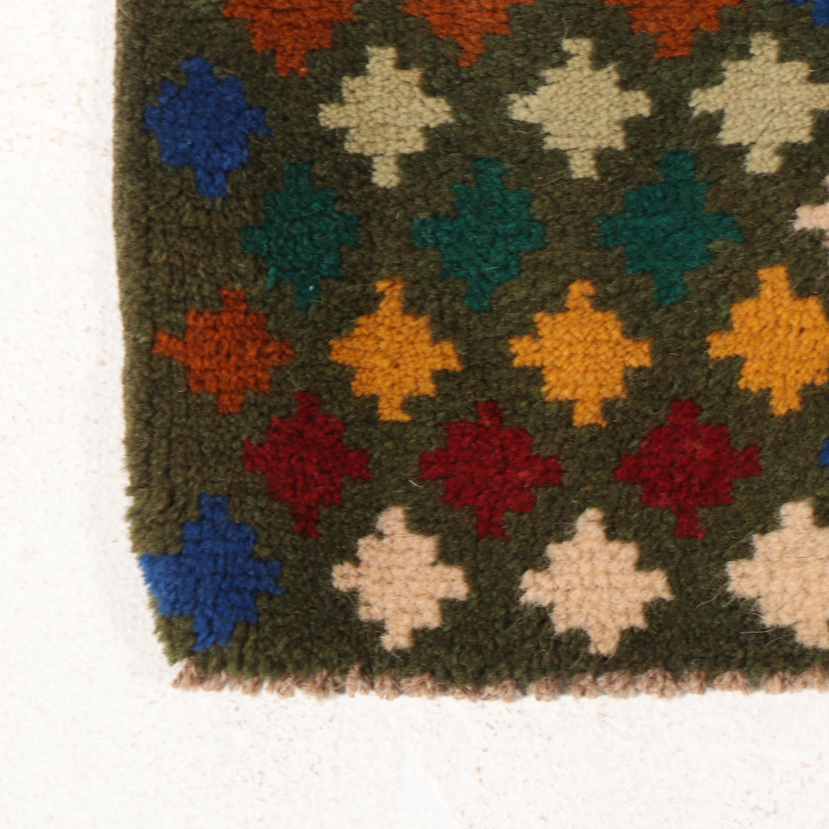 3'1 x 4'3 Hand-Knotted Persian Gabbeh Accent Rug