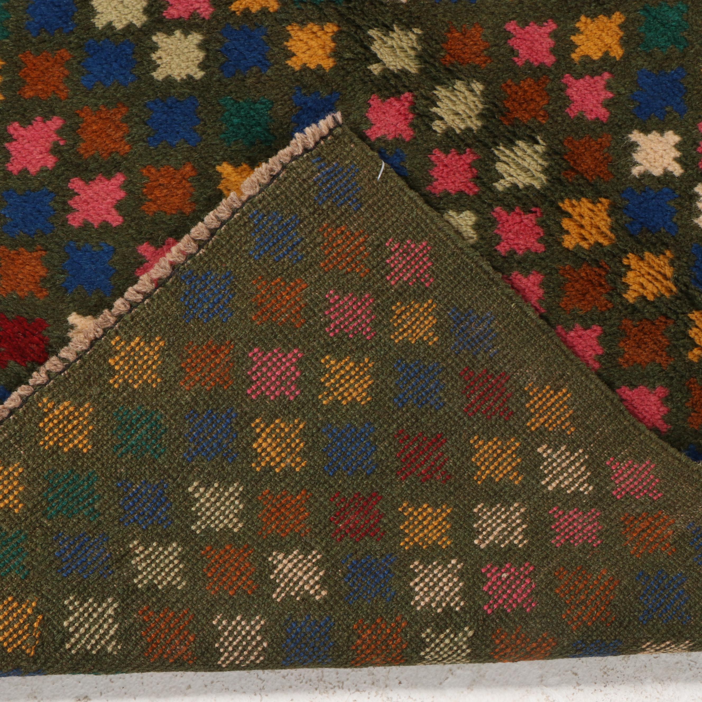 3'1 x 4'3 Hand-Knotted Persian Gabbeh Accent Rug