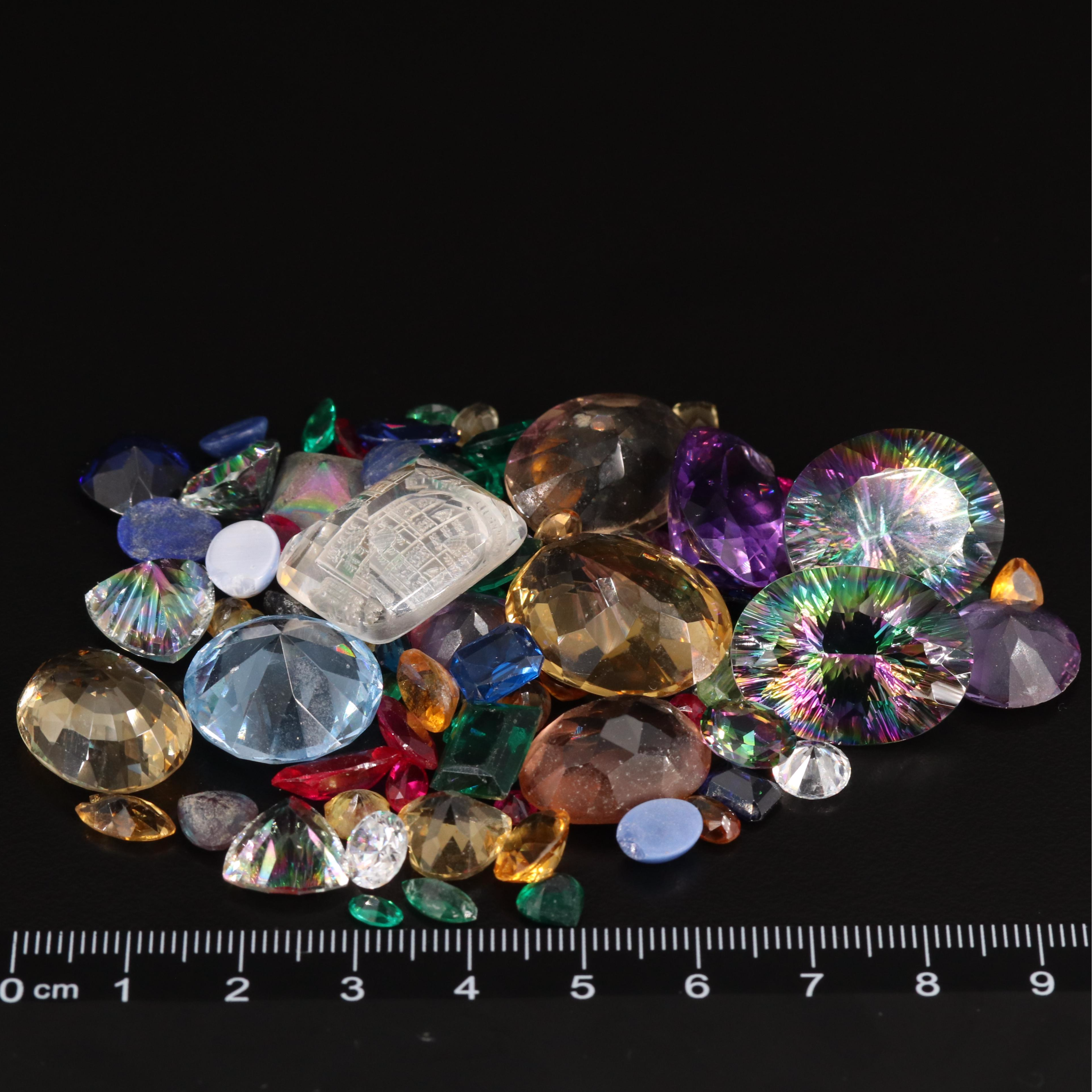 Loose 323.40 CTW Gemstones Including Rock Crystal Quartz, Topaz and Citrine