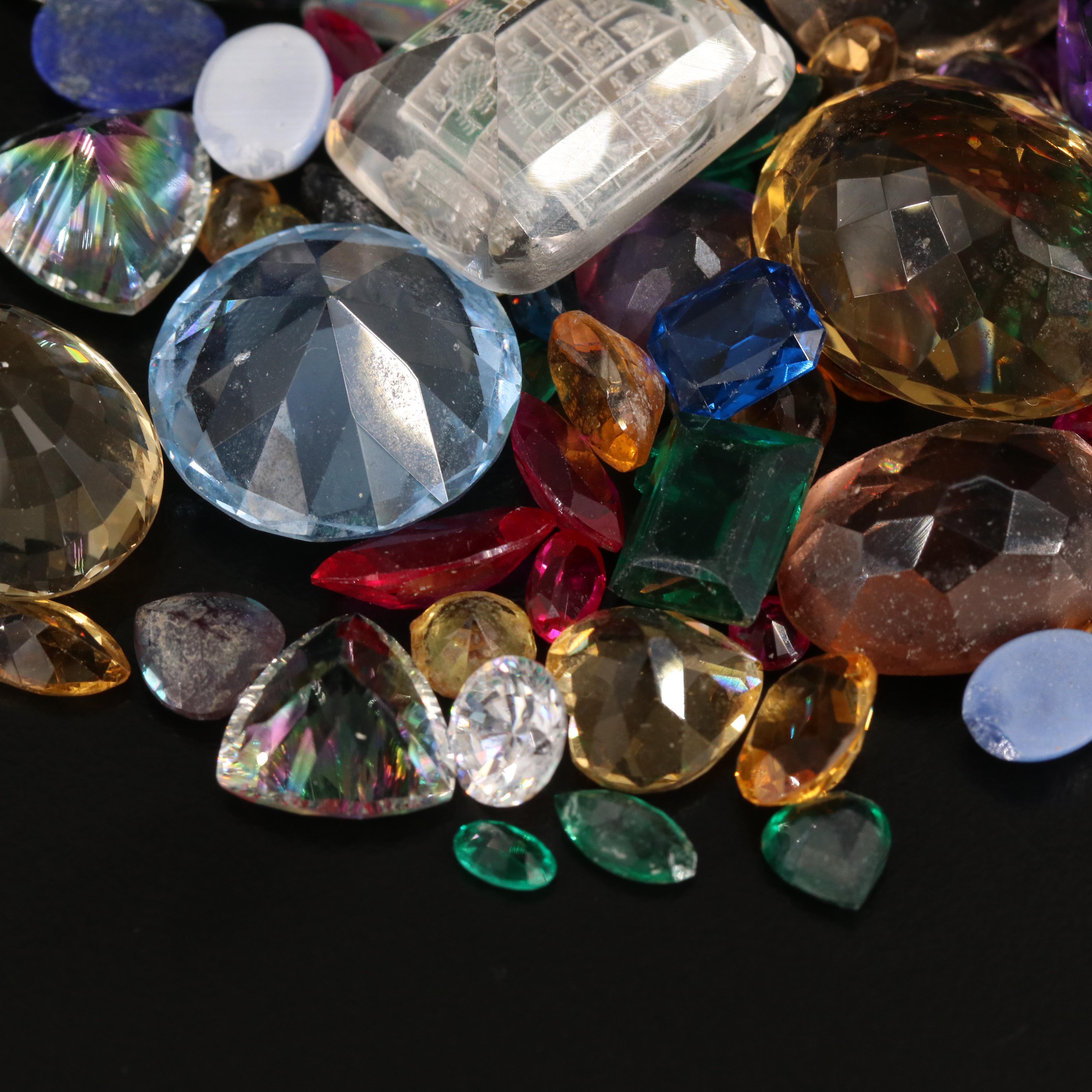 Loose 323.40 CTW Gemstones Including Rock Crystal Quartz, Topaz and Citrine