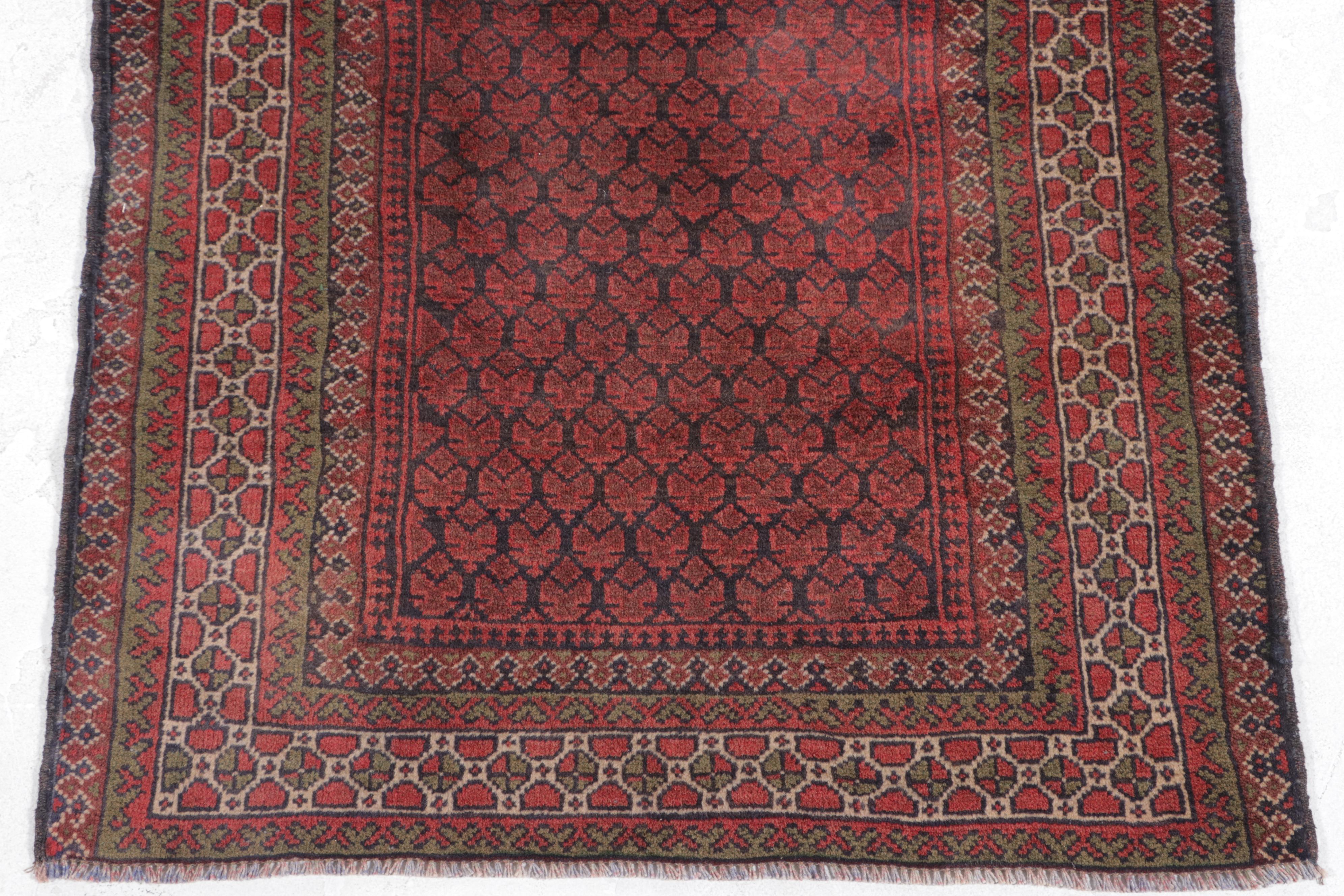 2'9 x 4'7 Hand-Knotted Afghan Accent Rug