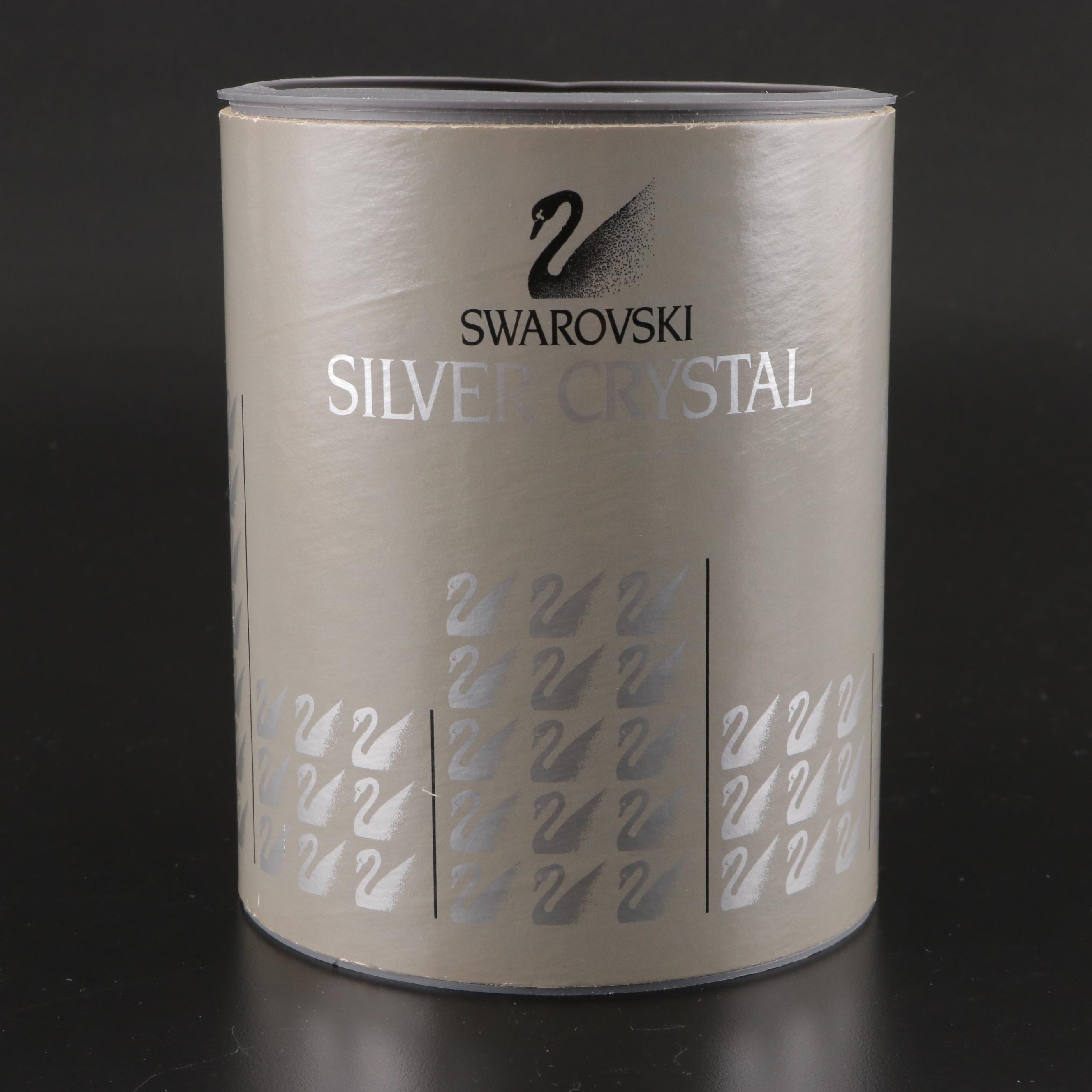 Swarovski Crystal Lotus, Rose and Birds on Bird Bath Figurines