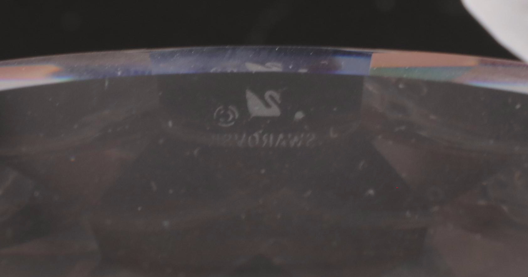 Swarovski Crystal Lotus, Rose and Birds on Bird Bath Figurines