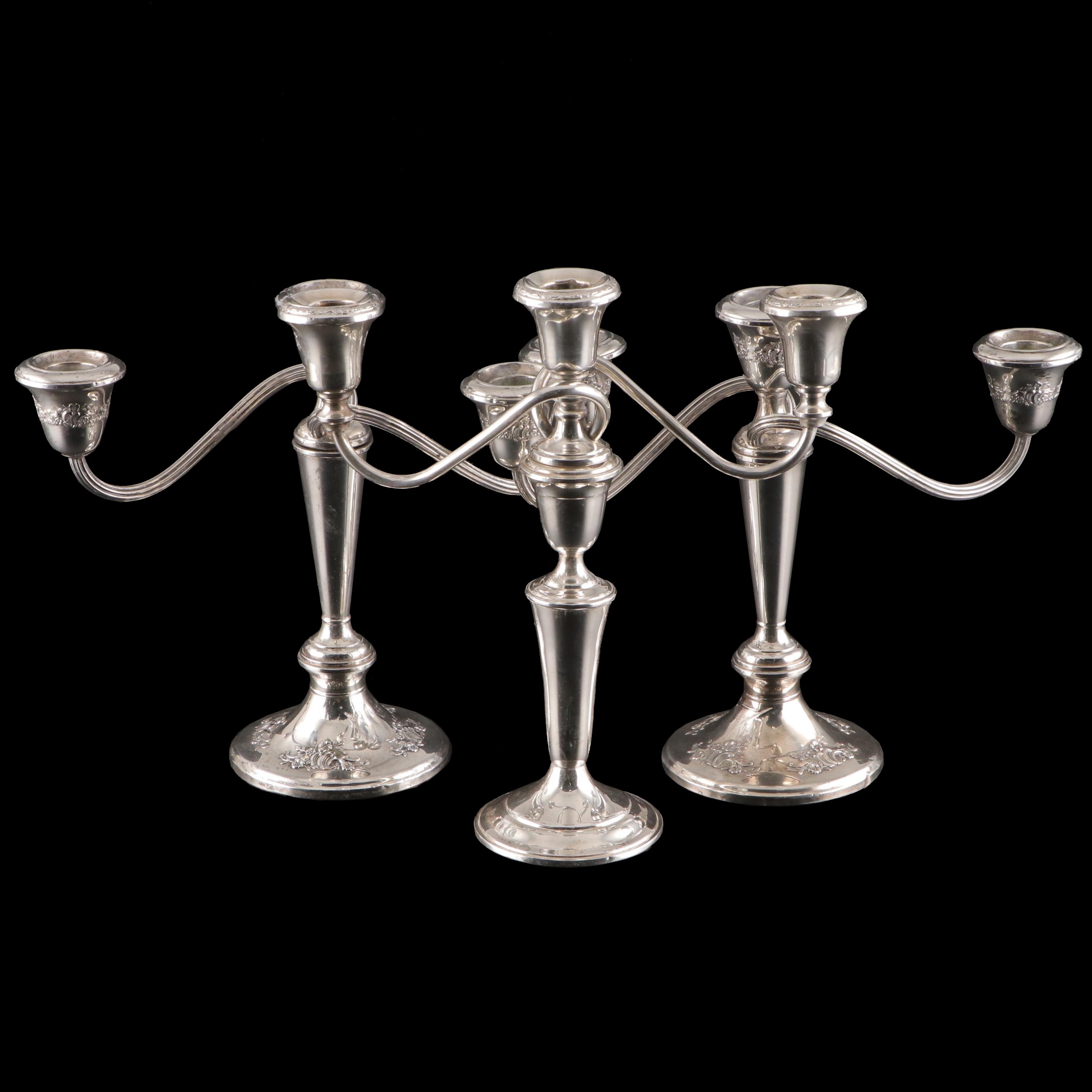 Gorham and Alvin Weighted Sterling Silver Candelabra