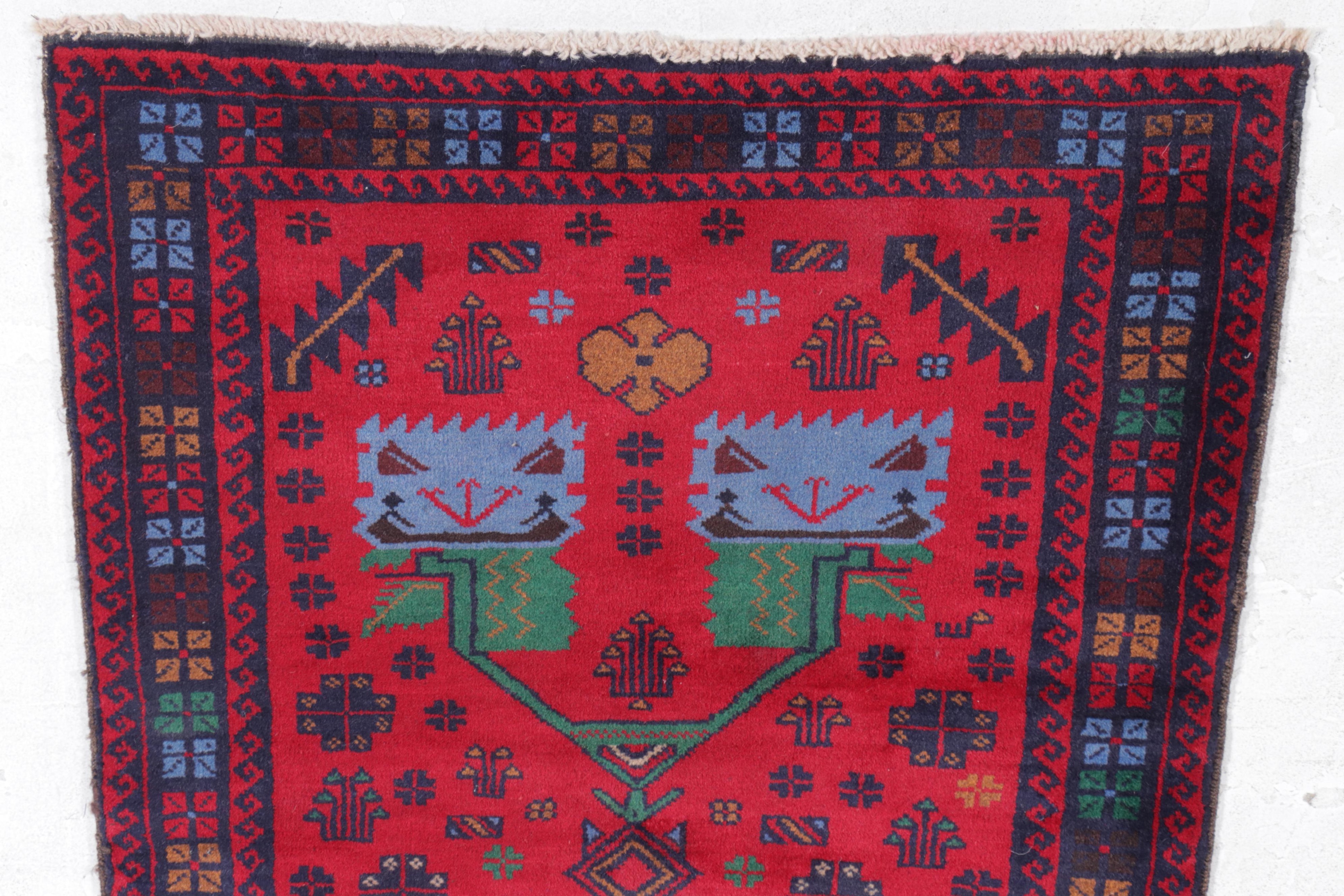 2'10 x 4'11 Hand-Knotted Afghan Taimani Accent Rug