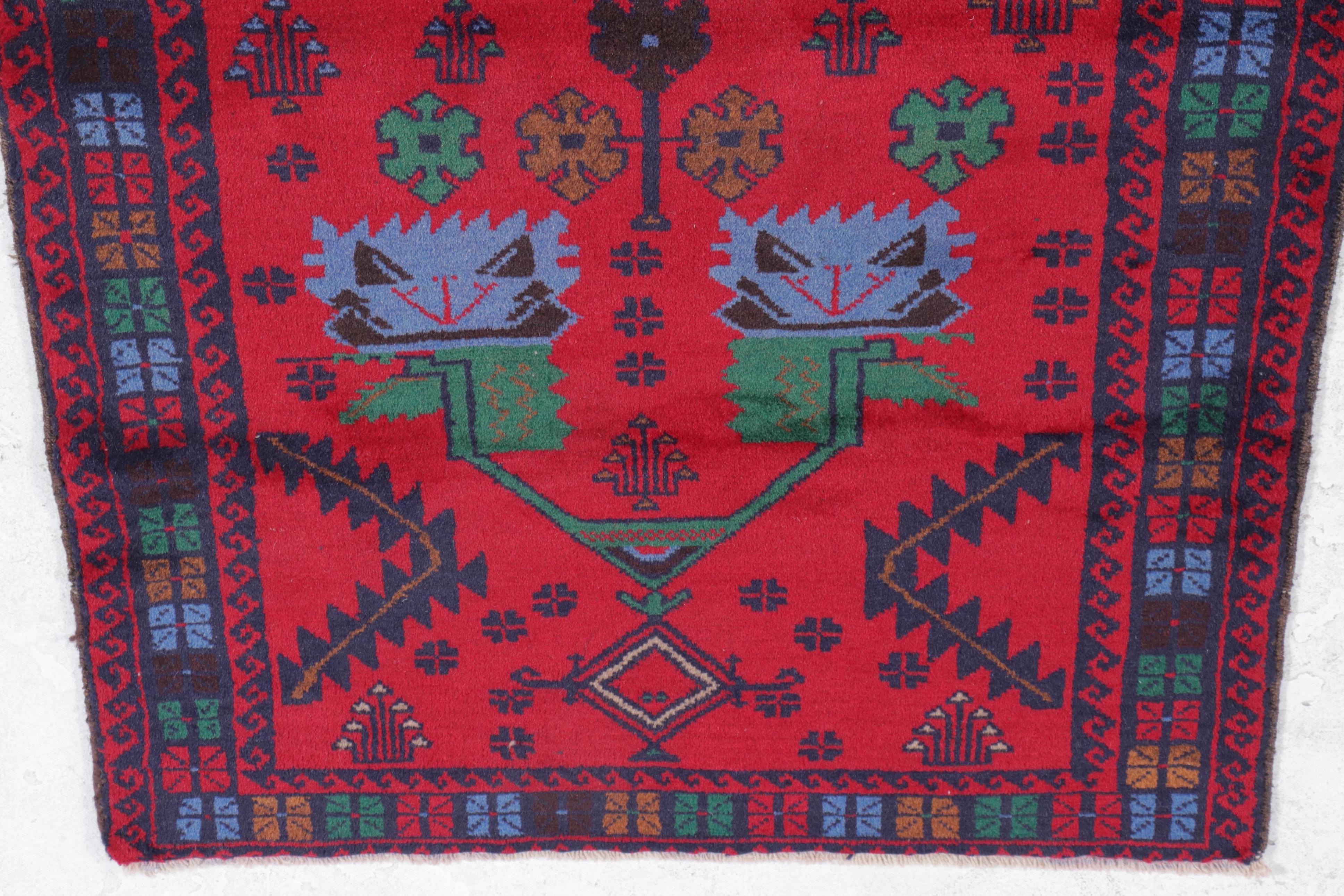 2'10 x 4'11 Hand-Knotted Afghan Taimani Accent Rug