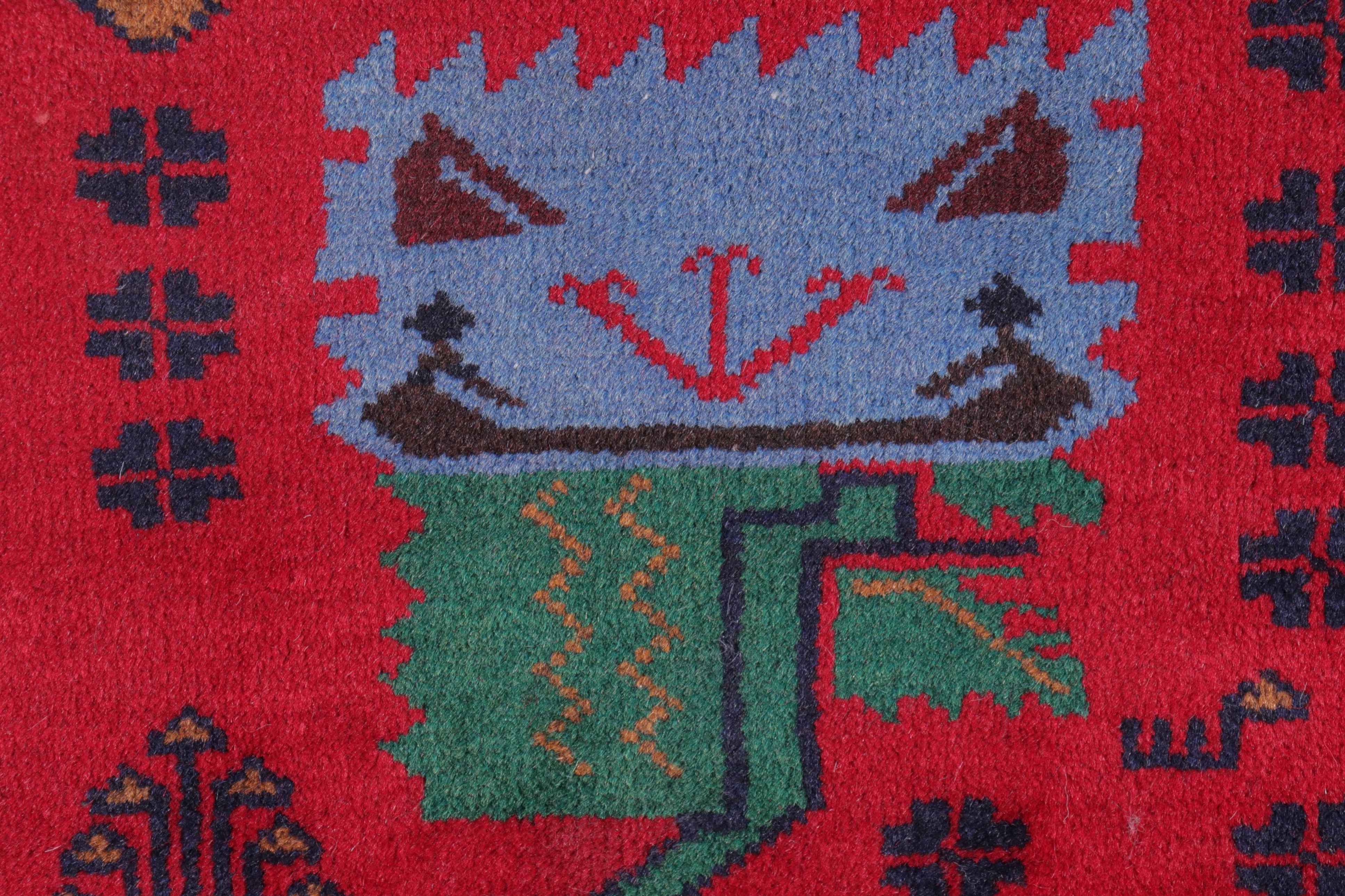 2'10 x 4'11 Hand-Knotted Afghan Taimani Accent Rug