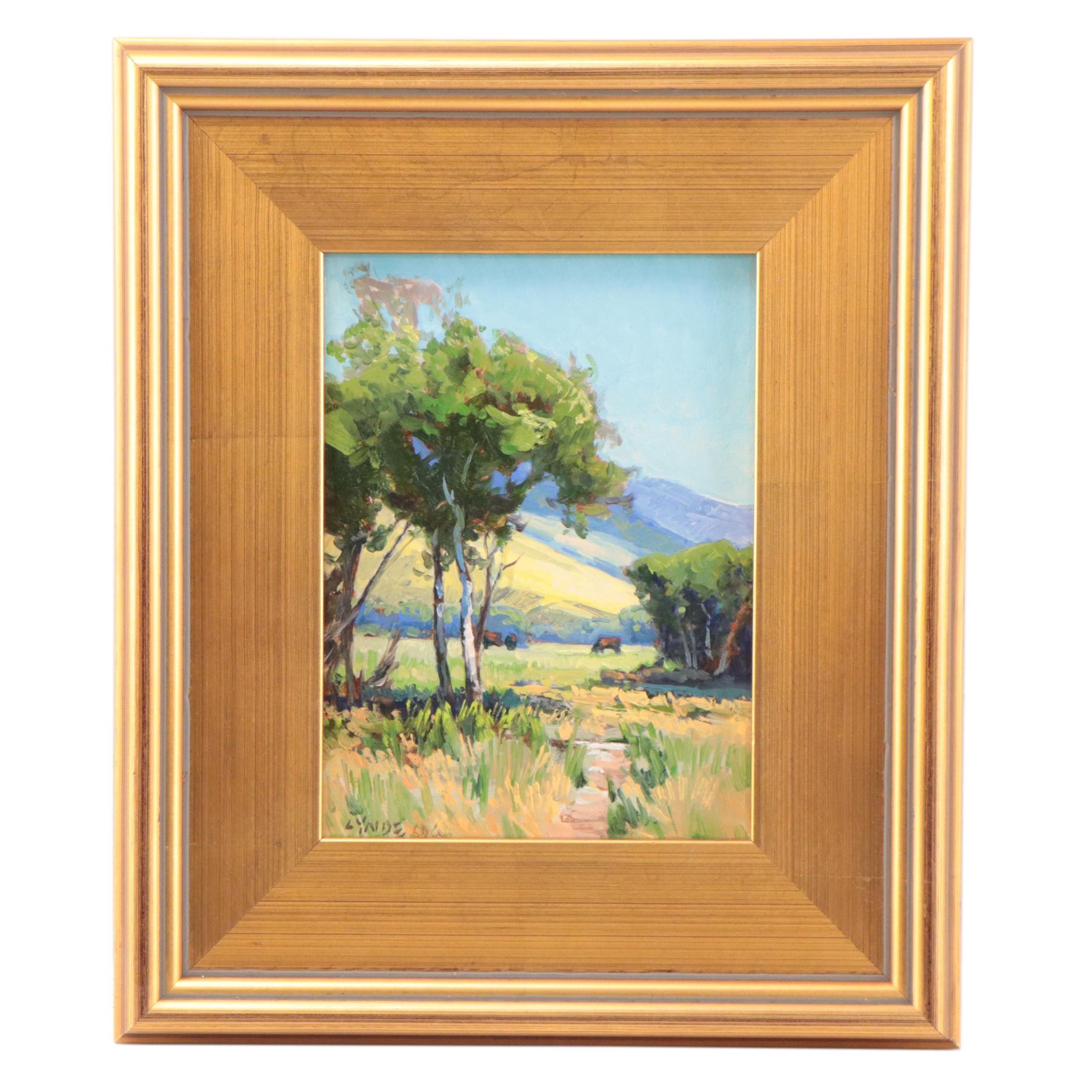 Taylor J. Lynde Oil Painting "Safely Graze," 2022