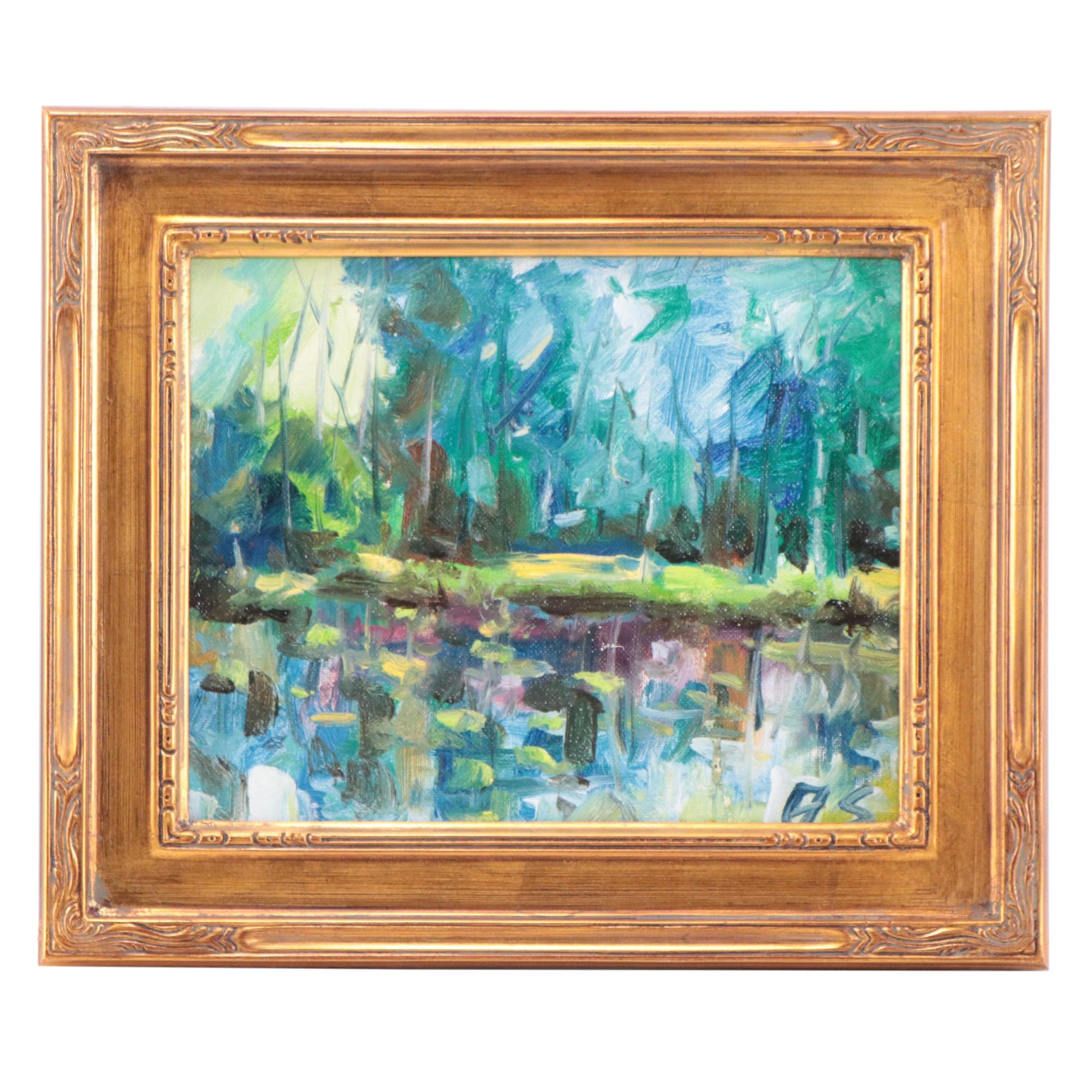 Andrew Semberecki Oil Painting of Forest Landscape