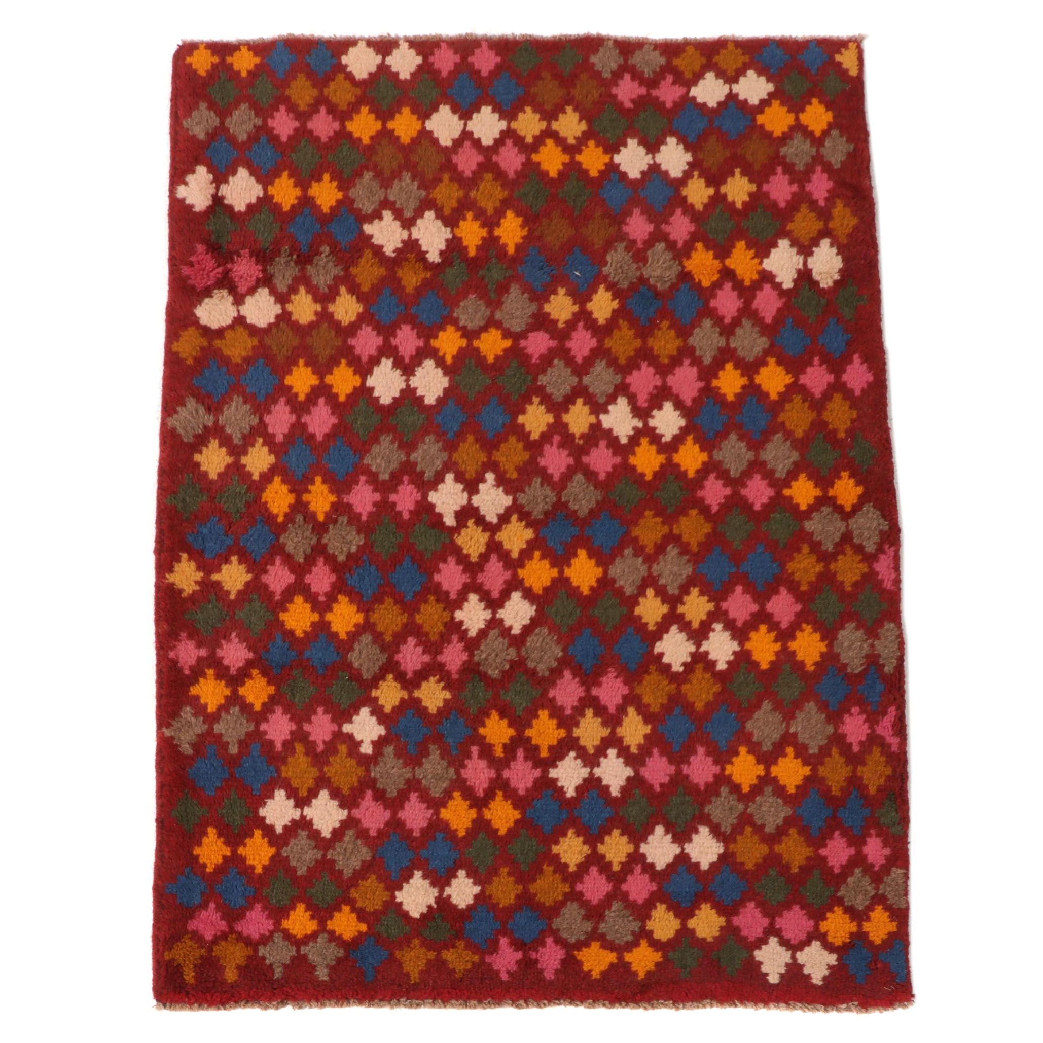 2'8 x 3'10 Hand-Knotted Persian Gabbeh Accent Rug