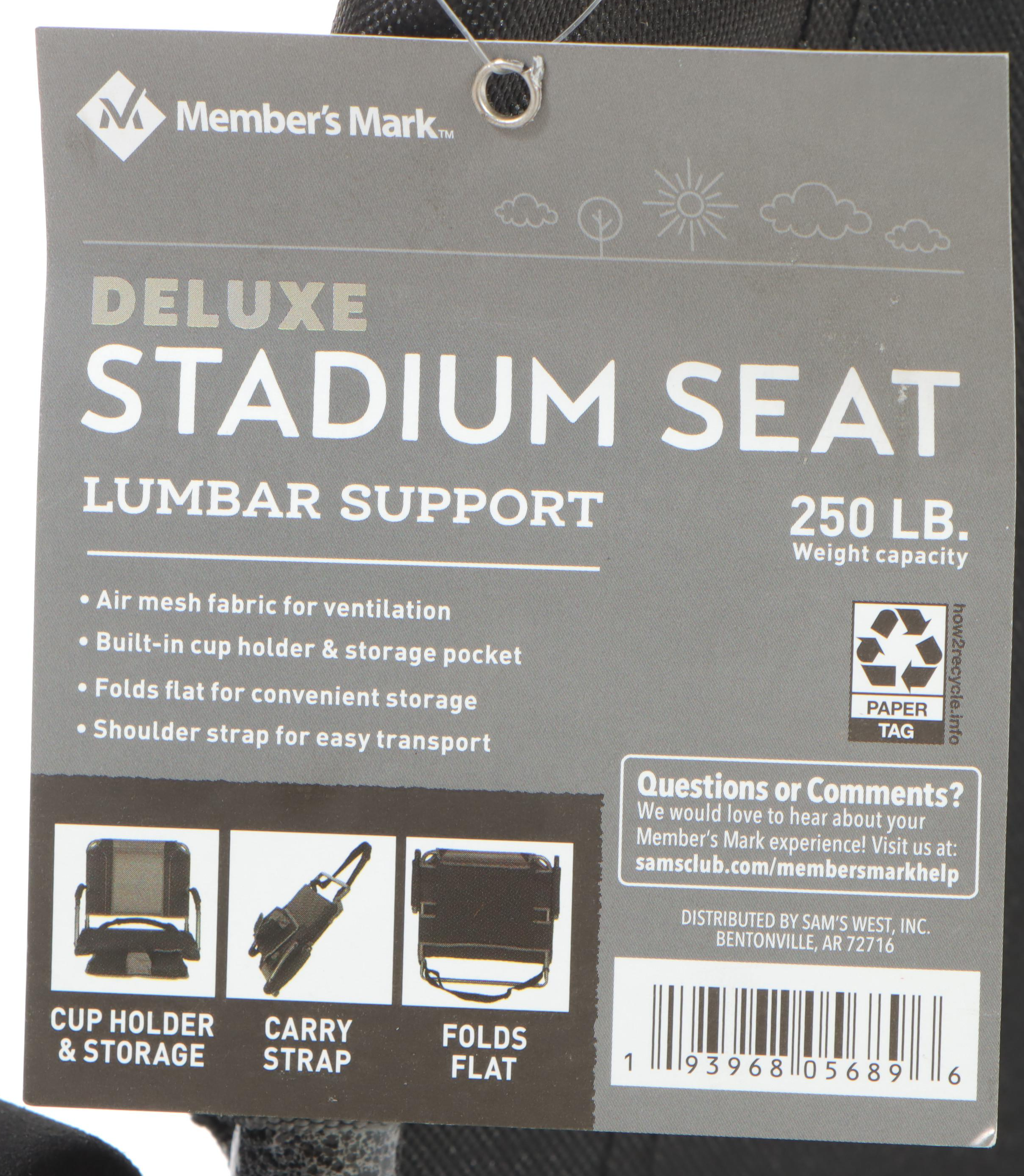 Two Member's Mark Deluxe Stadium Seats