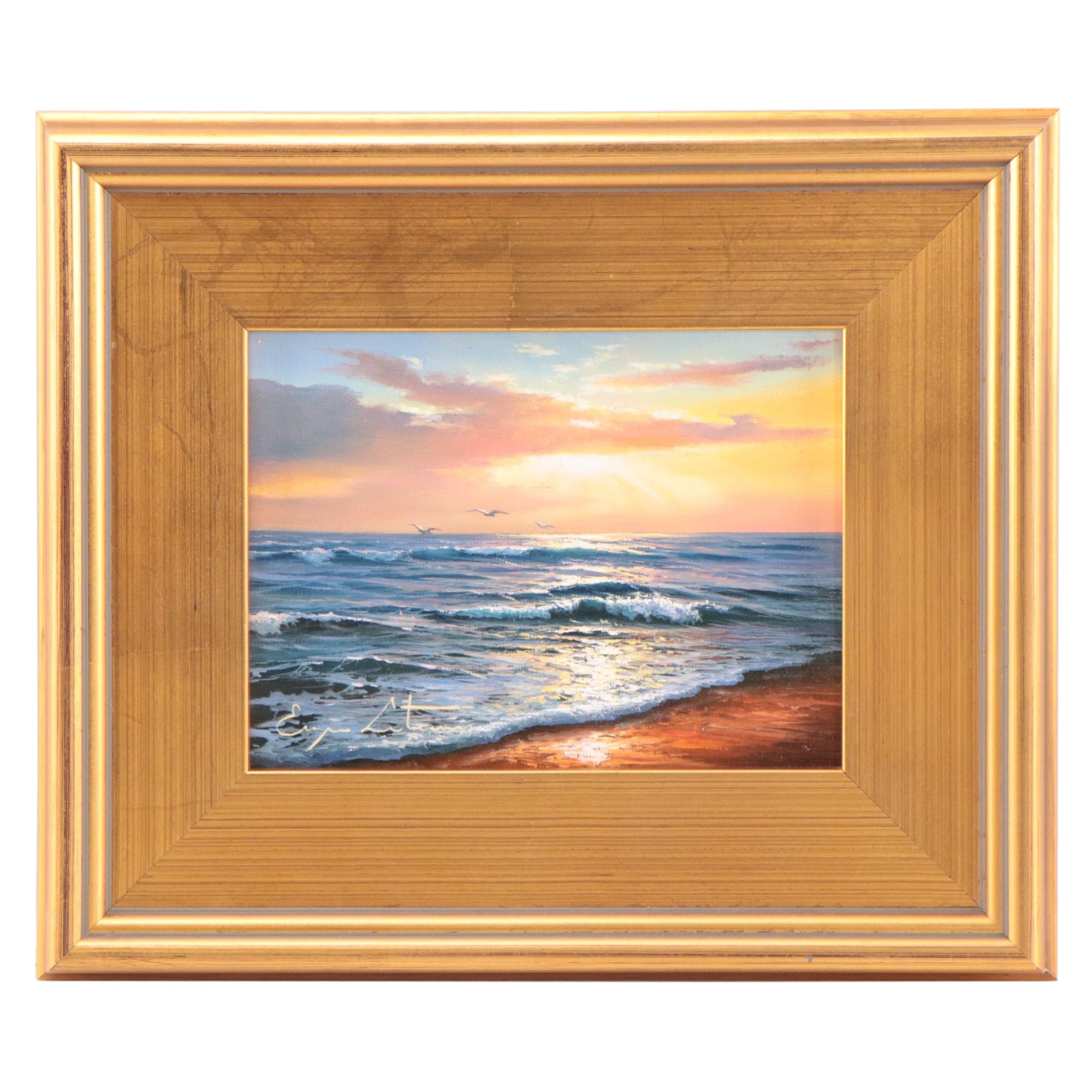 Jevgenijus Litvinas Seascape Oil Painting, 21st Century