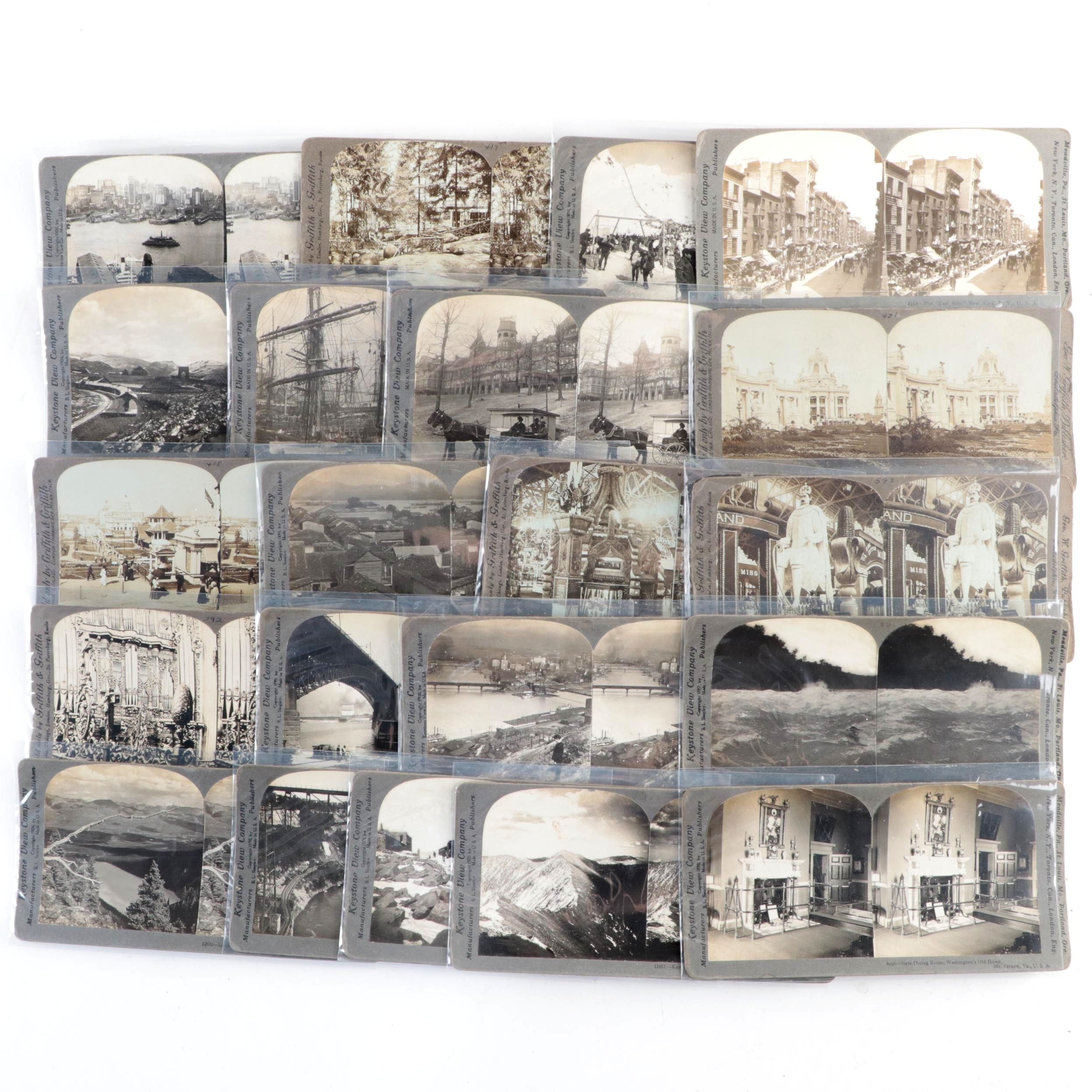 Keystone View Company and Griffith & Griffith Stereoview Cards