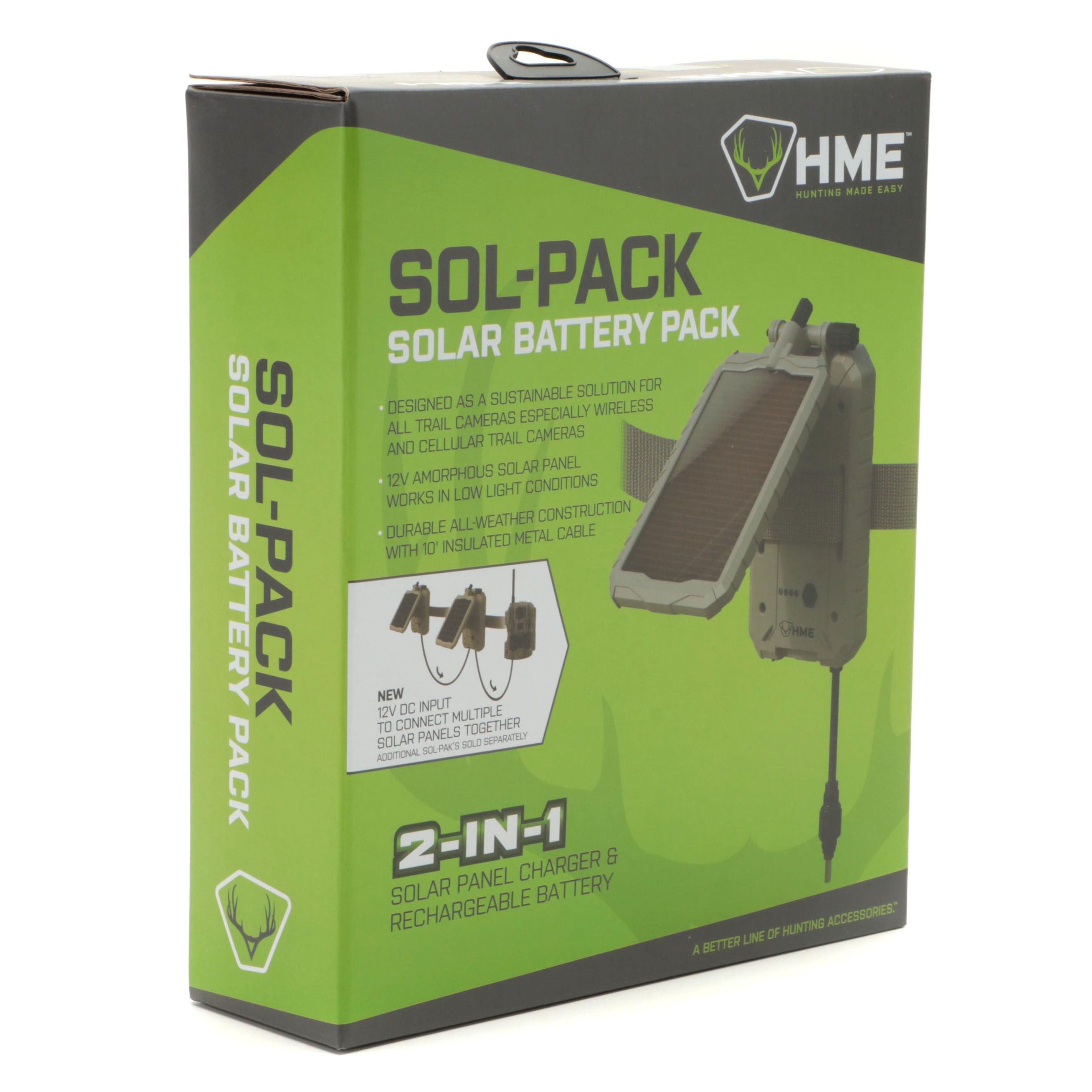 HME Sol-Pack 2-in-1 Trail Camera Solar Battery Pack