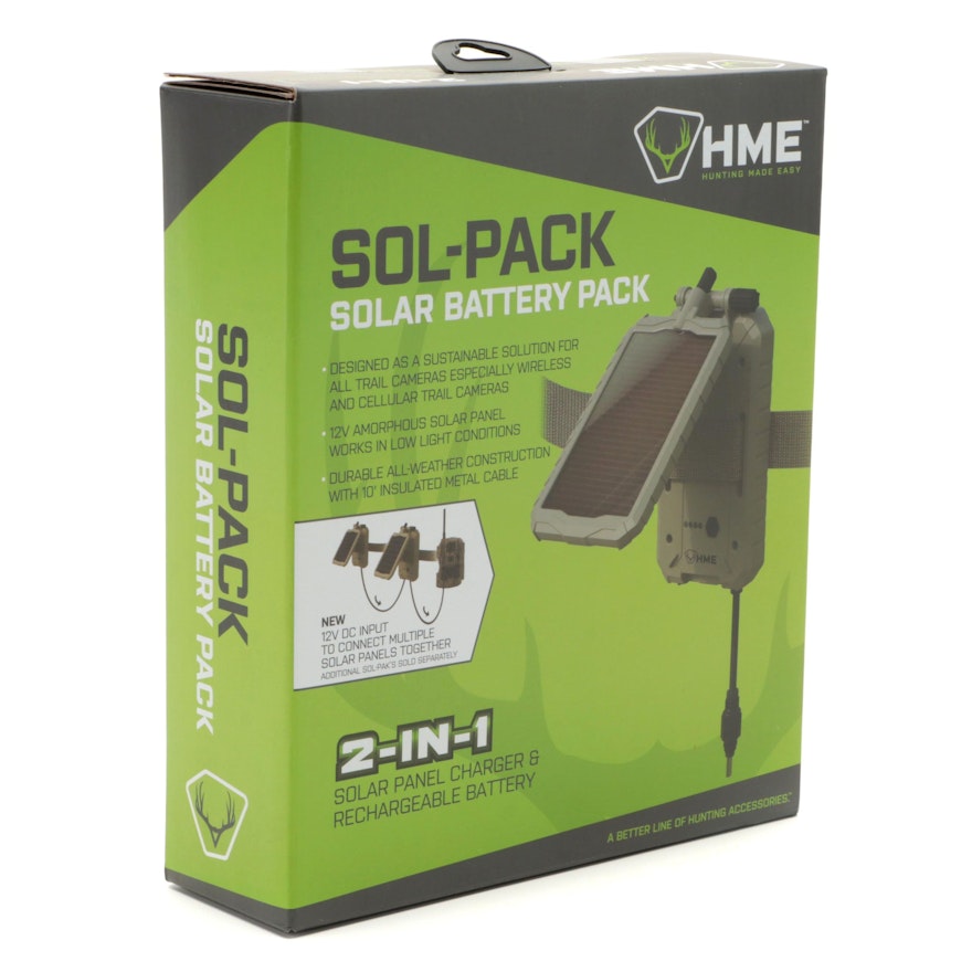 HME Sol-Pack 2-in-1 Trail Camera Solar Battery Pack