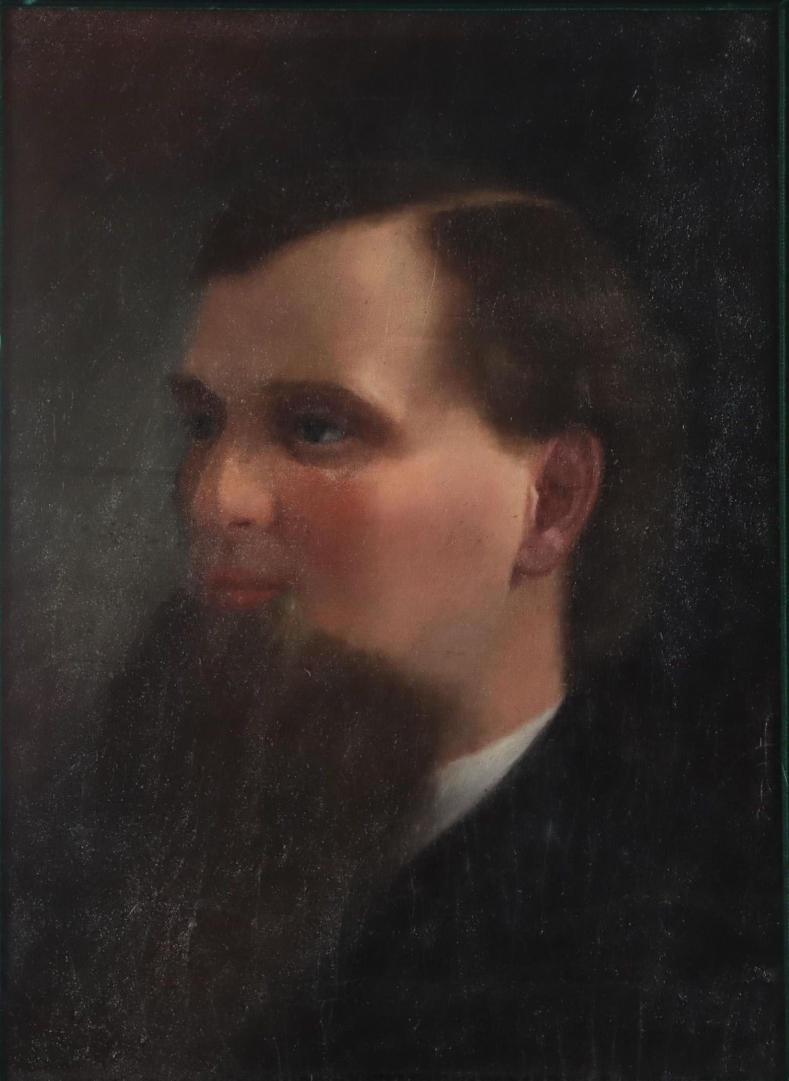 Three-Quarter Portrait Oil Painting of a Gentleman, Late 19th Century