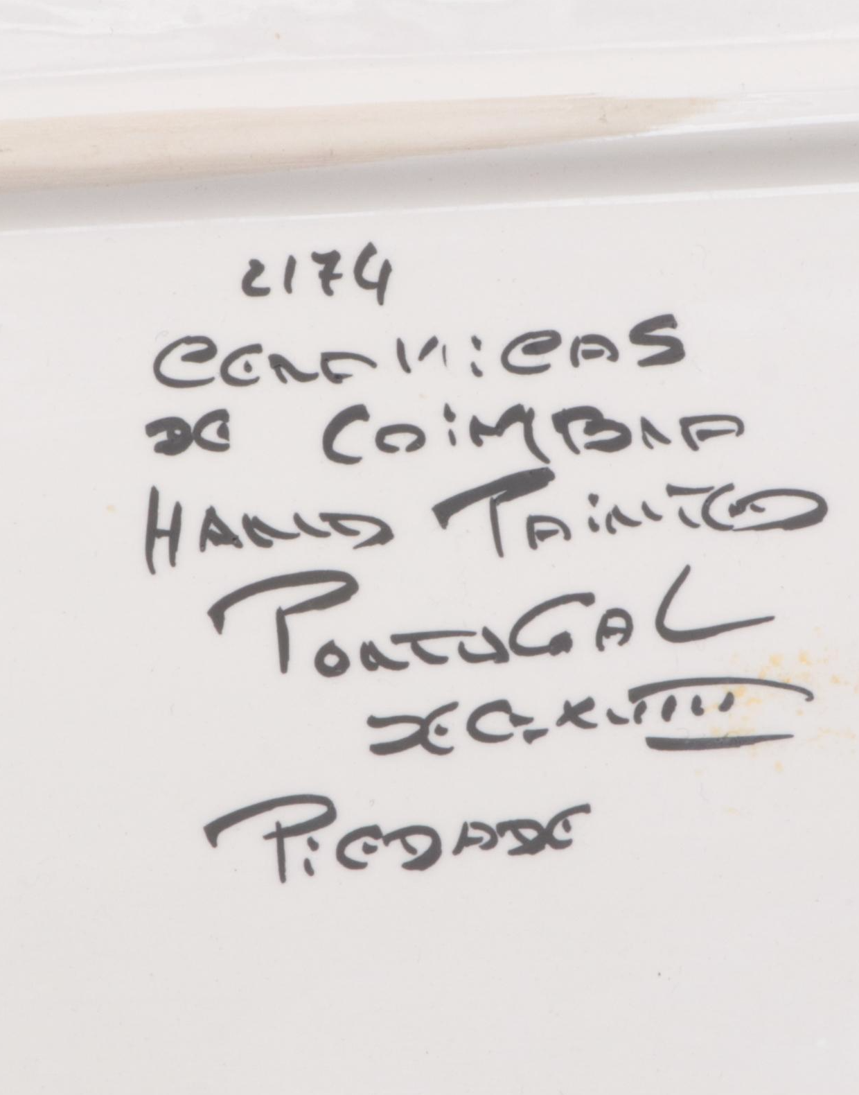 Portuguese Faïence Hand-Painted Tray