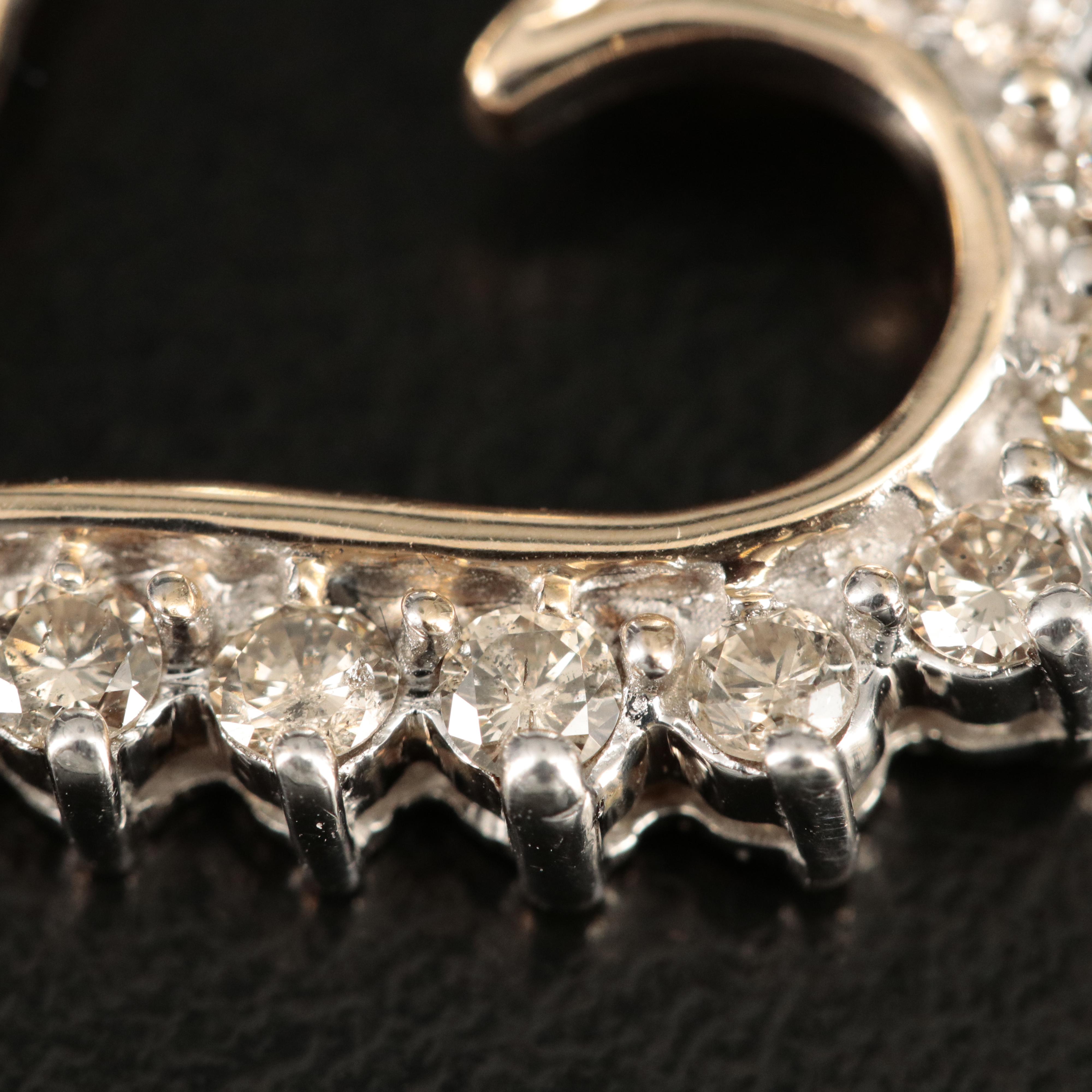 10K 0.96 CTW Heart Pendant