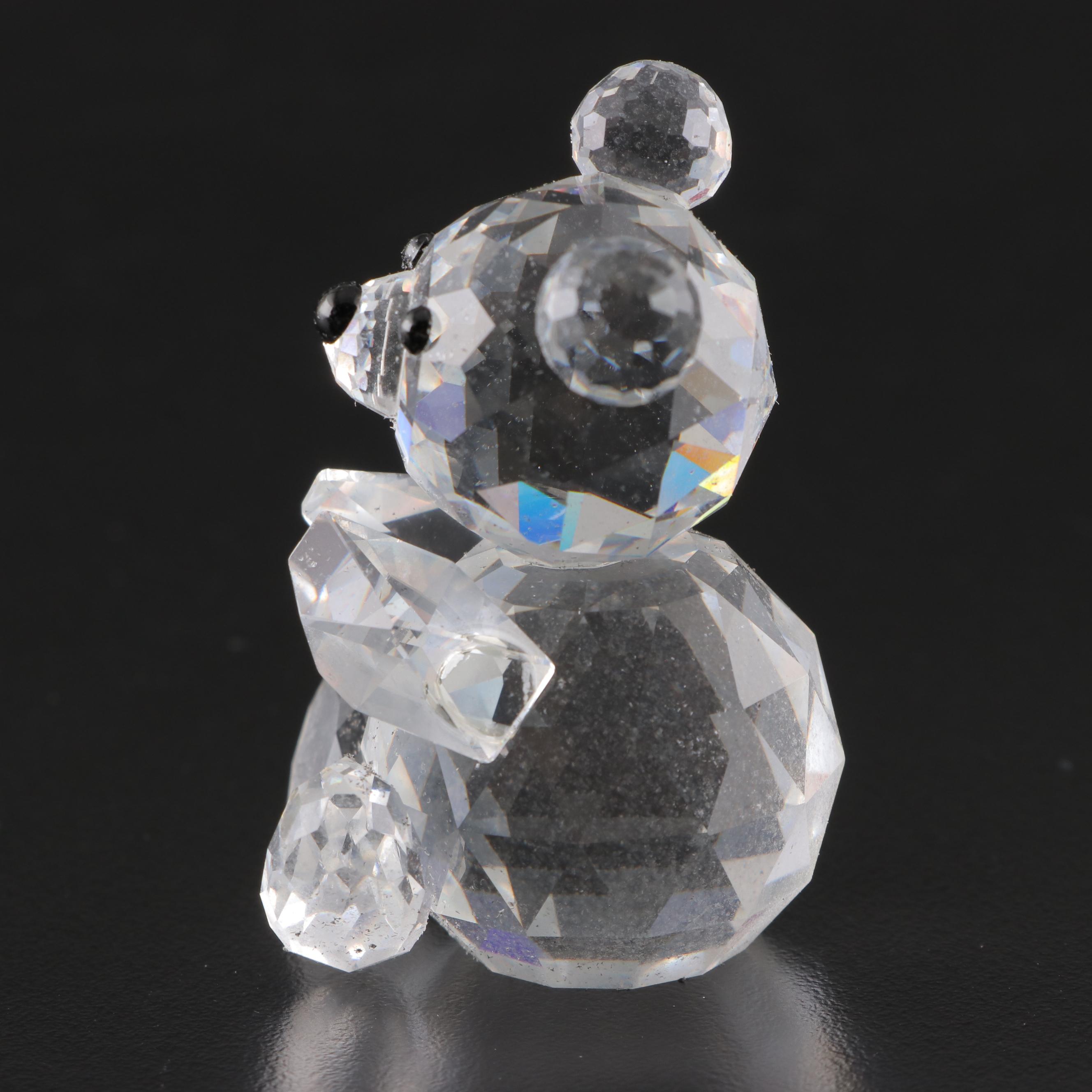 Swarovski Crystal Teddy Bear and Disney "Dumbo" Figurines