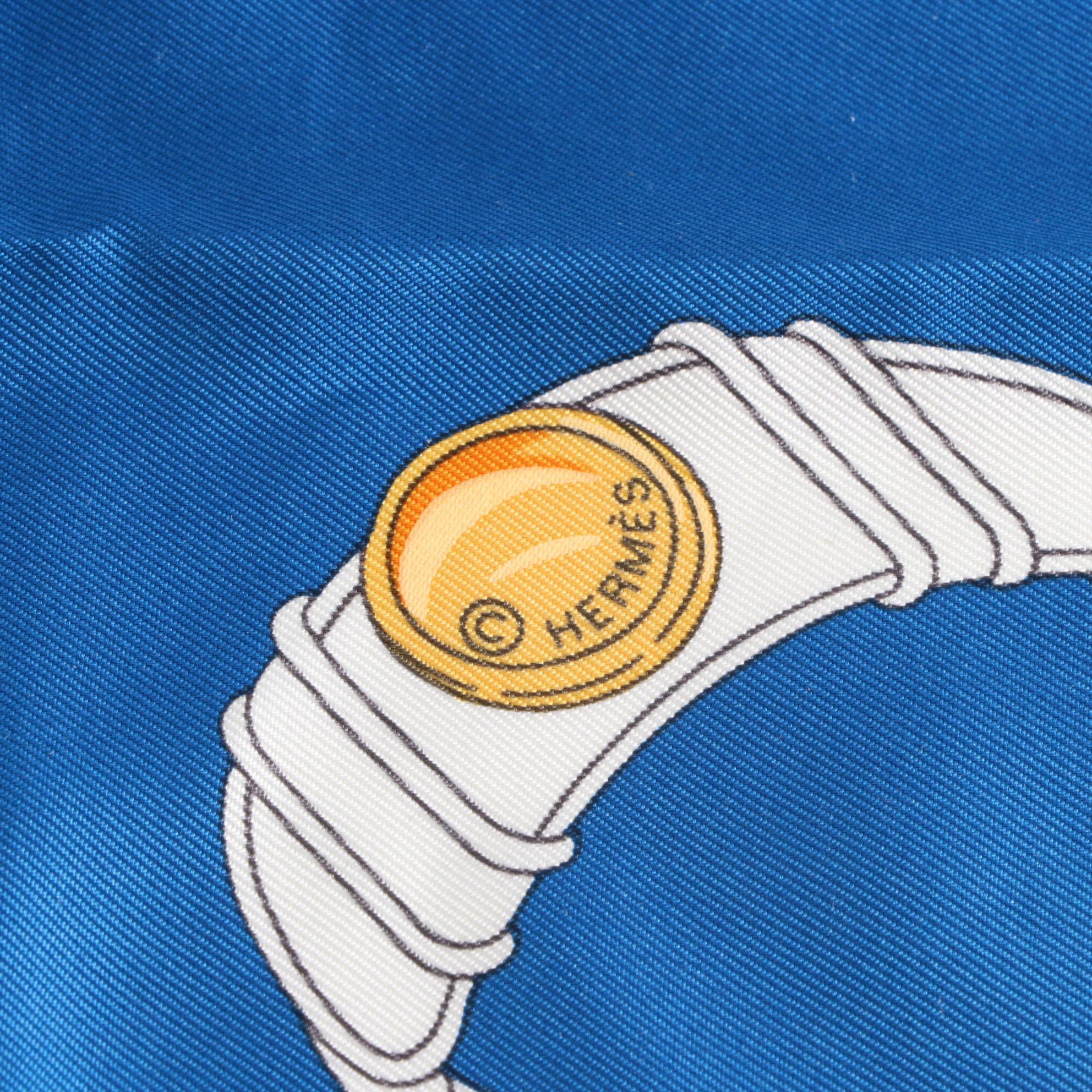 Hermès "Tout en Carre" Silk Twill Scarf 90