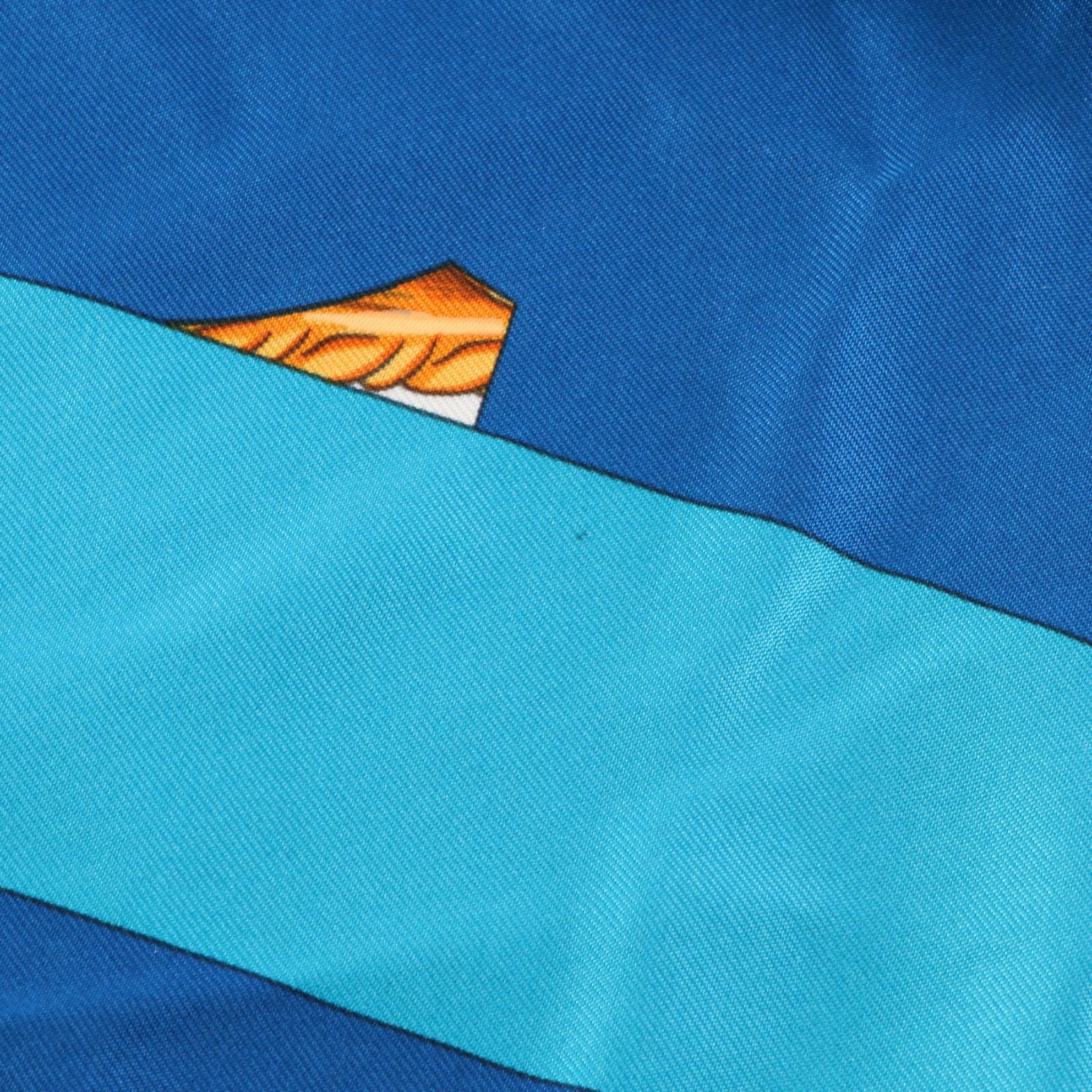 Hermès "Tout en Carre" Silk Twill Scarf 90