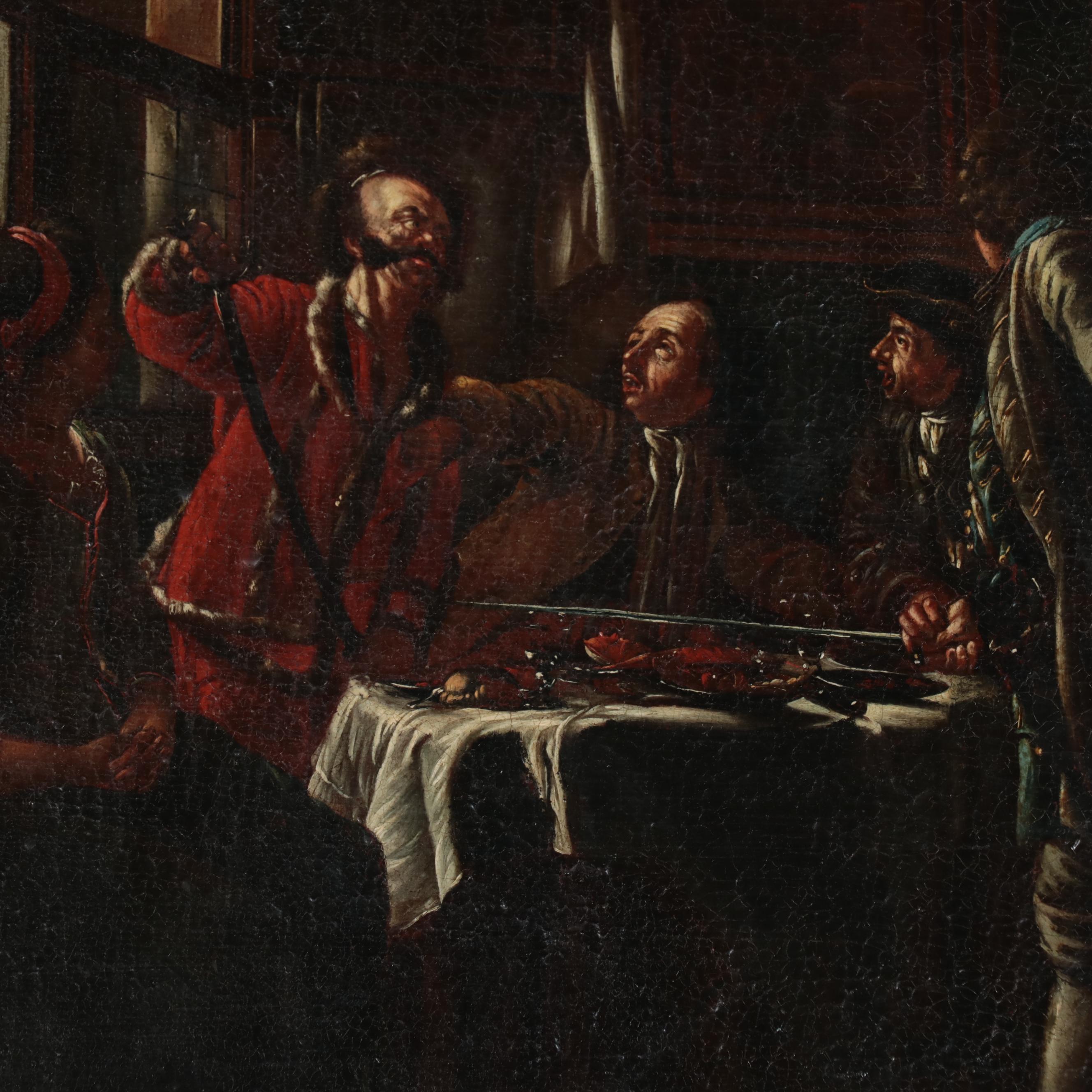 Dutch School Narrative Oil Painting, 17th or 18th Century