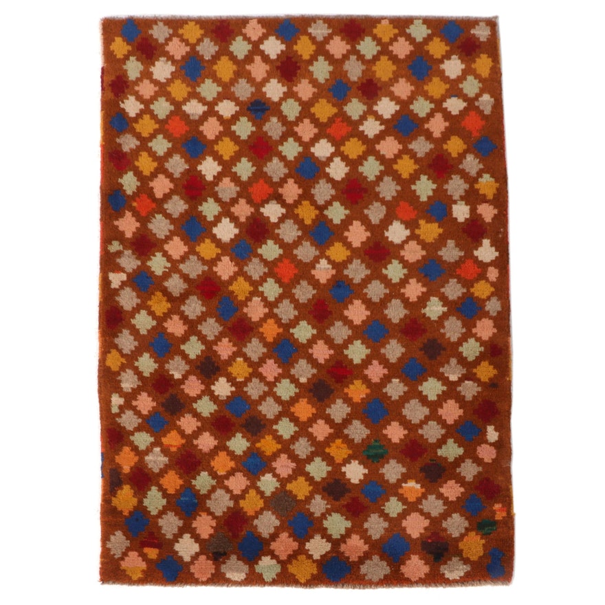 2'9 x 4'2 Hand-Knotted Persian Gabbeh Accent Rug