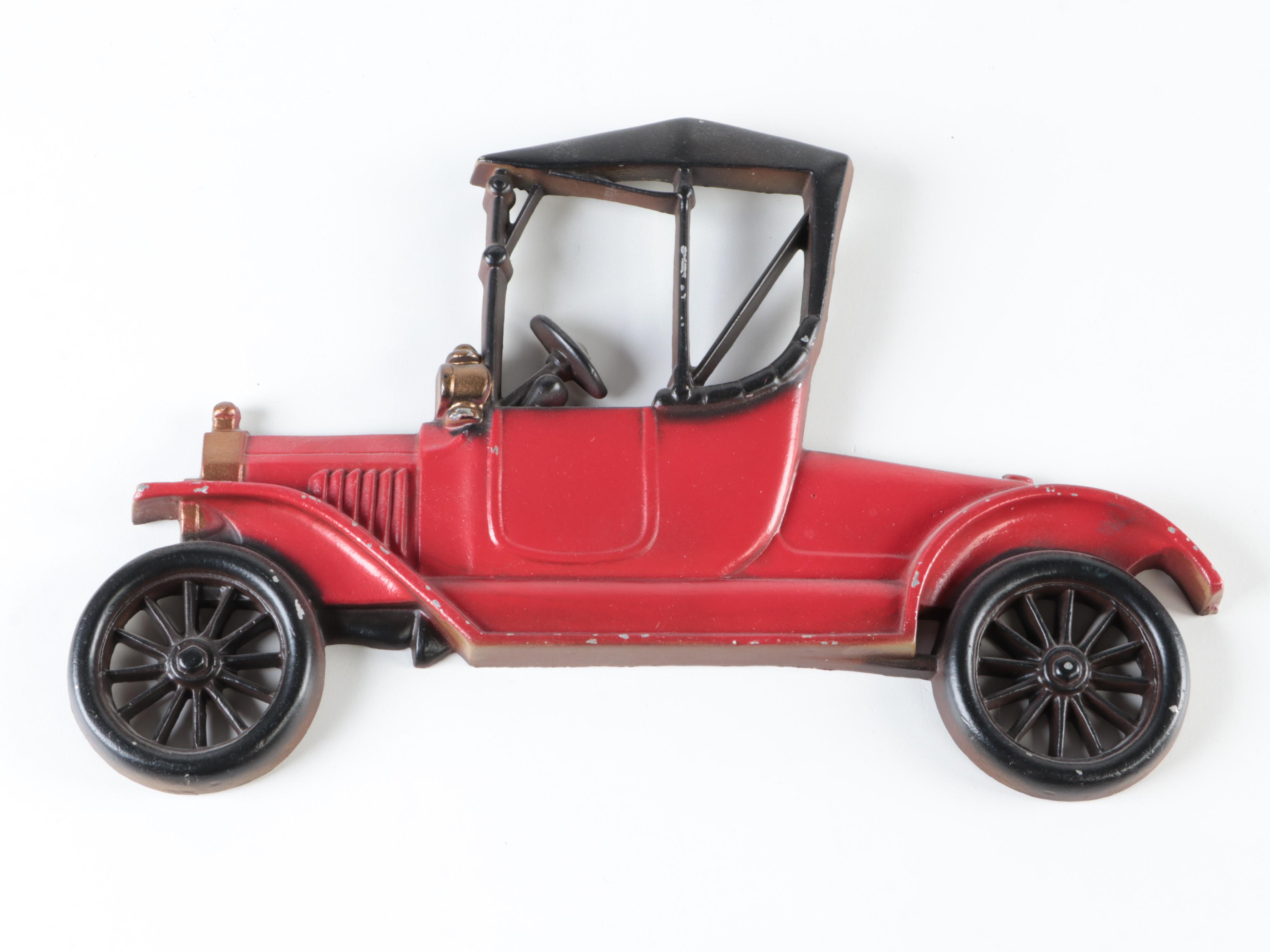 Sexton Painted Cast Metal Car Wall Plaques, Mid to Late 20th Century