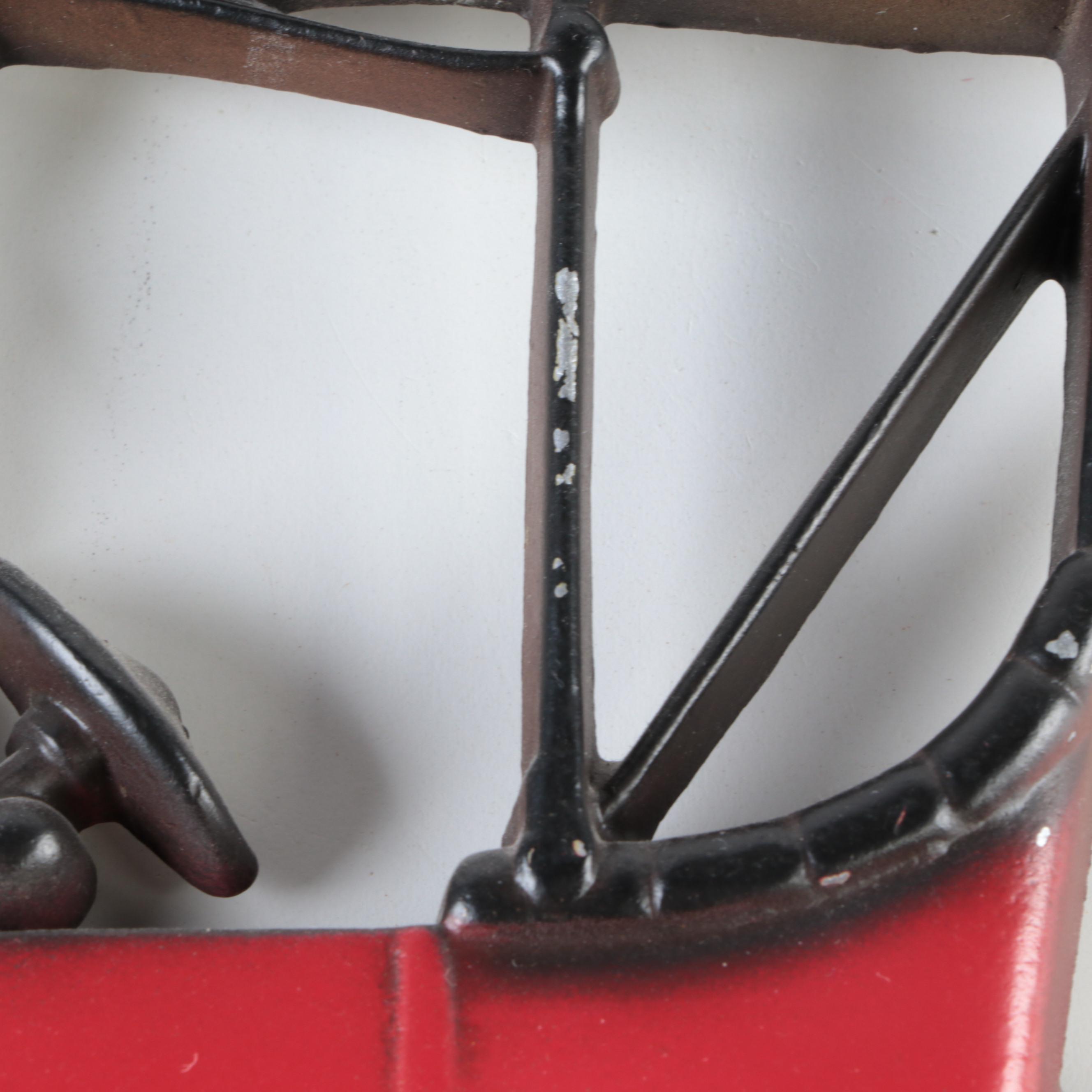 Sexton Painted Cast Metal Car Wall Plaques, Mid to Late 20th Century