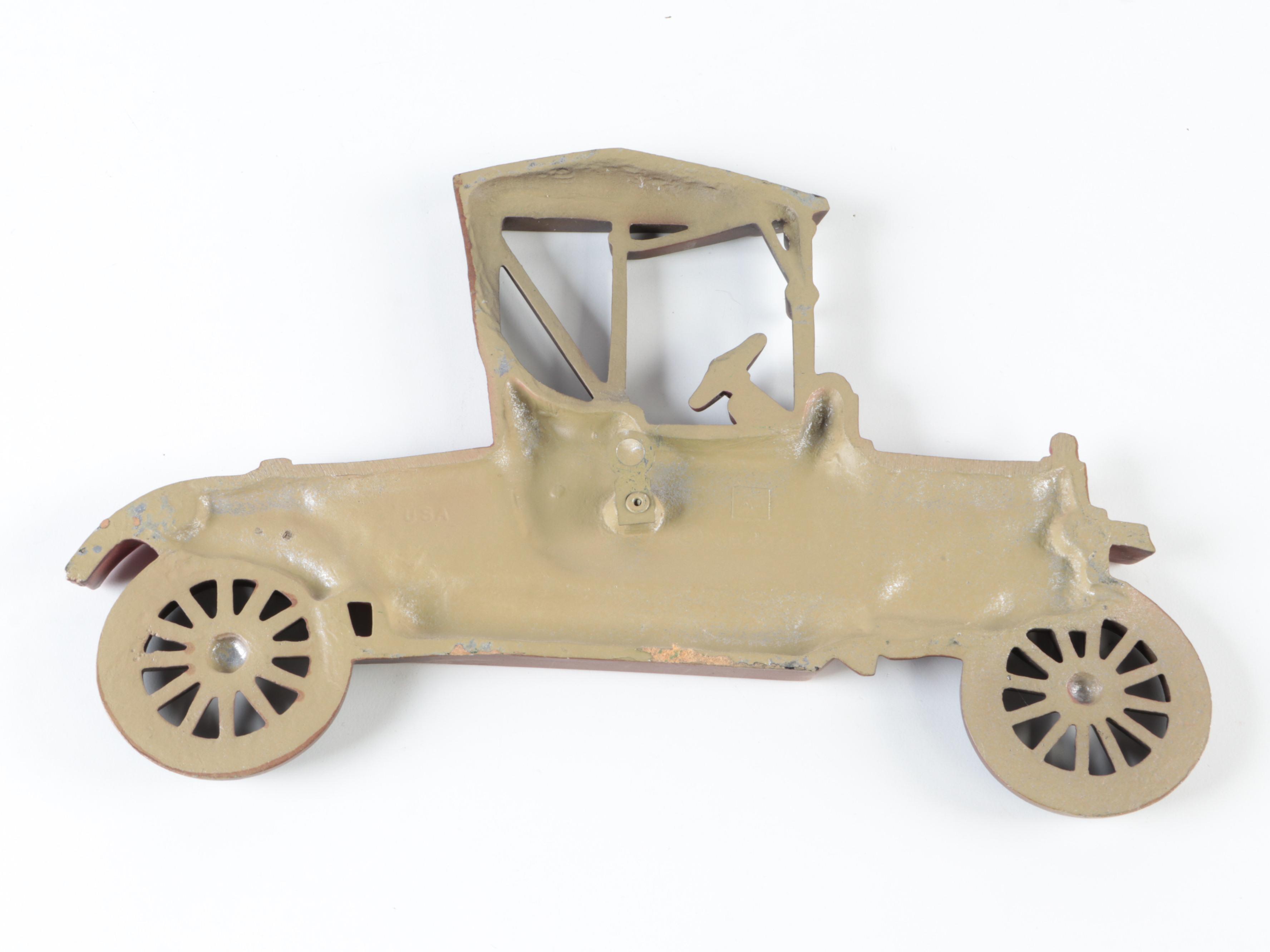 Sexton Painted Cast Metal Car Wall Plaques, Mid to Late 20th Century