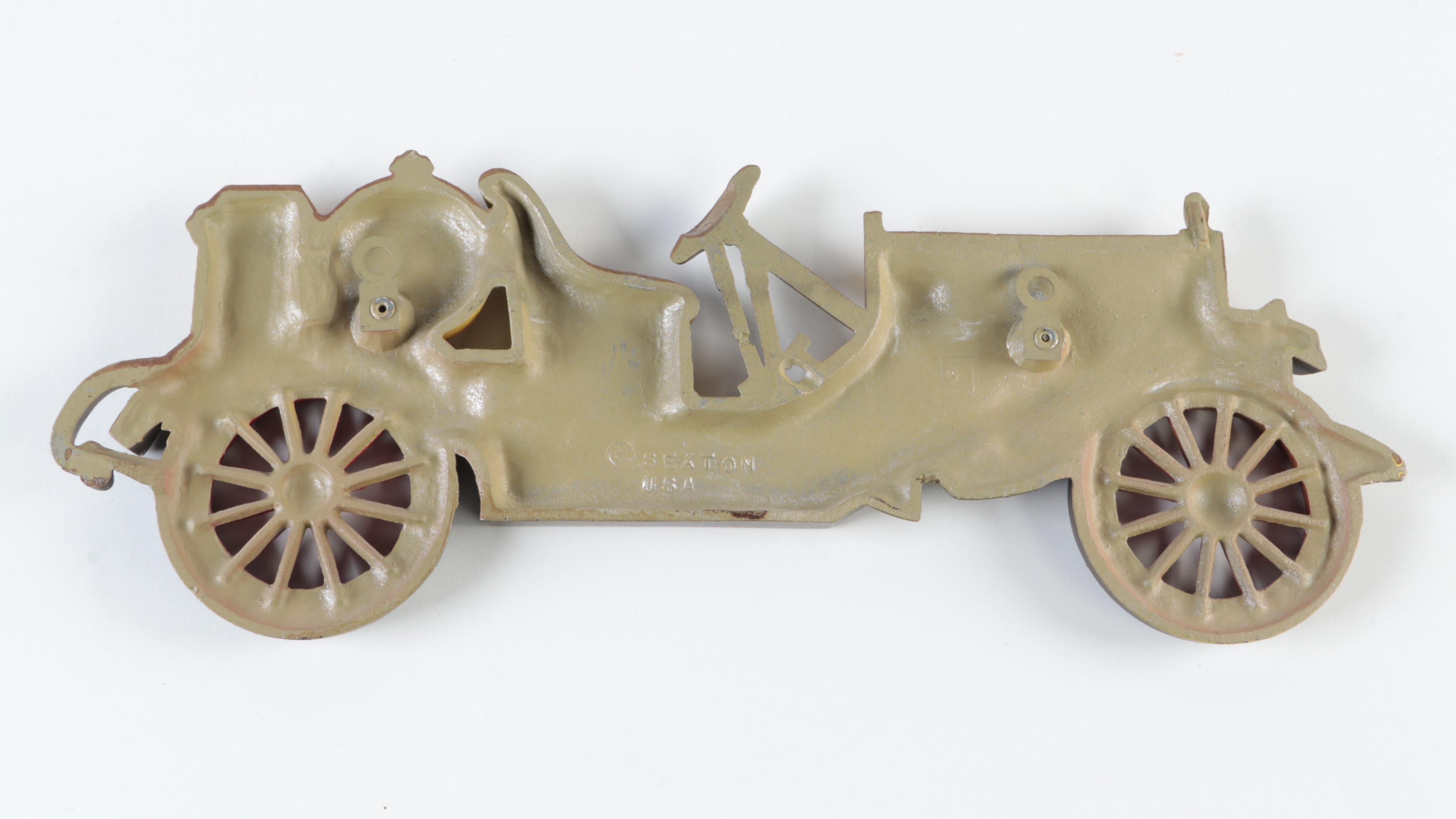 Sexton Painted Cast Metal Car Wall Plaques, Mid to Late 20th Century