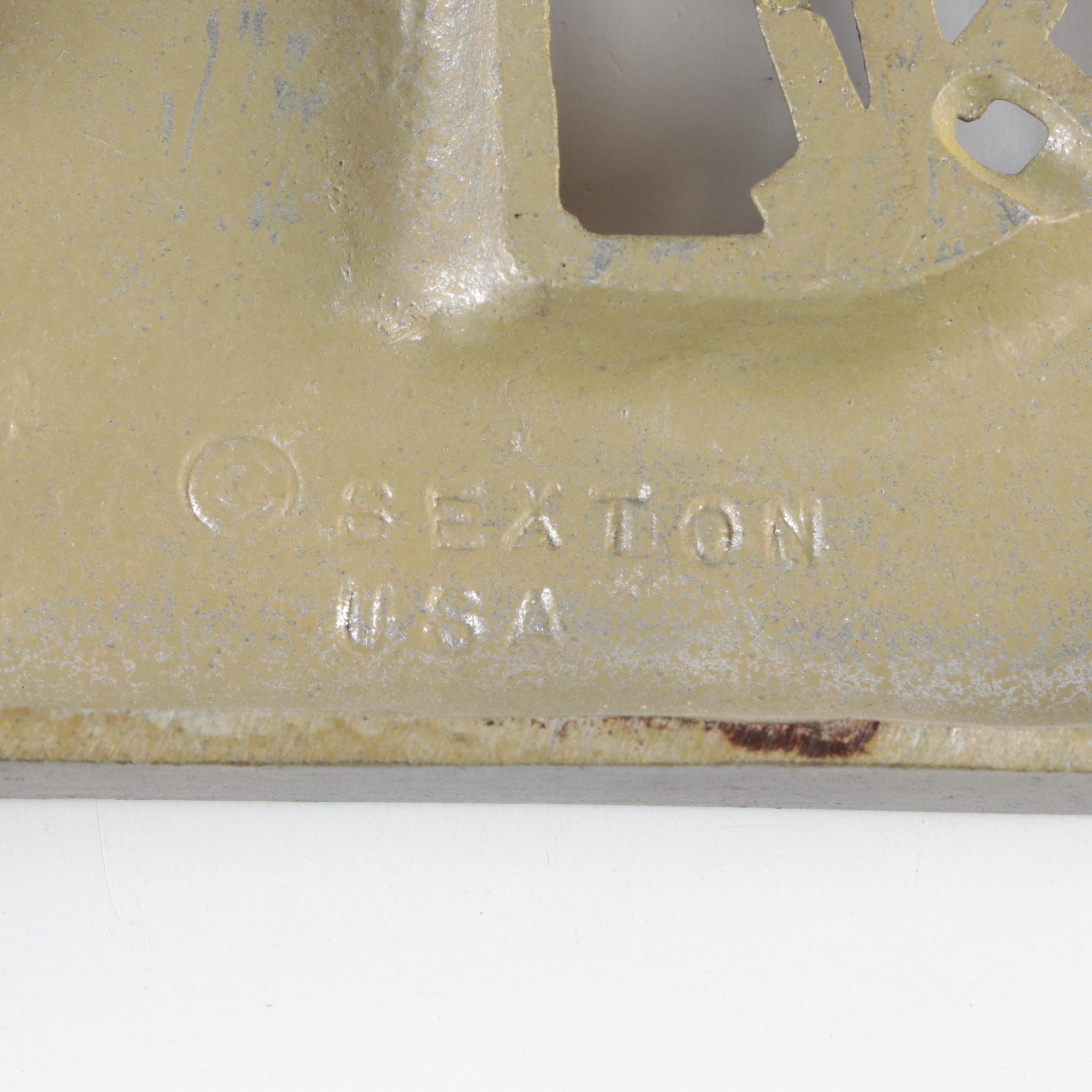 Sexton Painted Cast Metal Car Wall Plaques, Mid to Late 20th Century