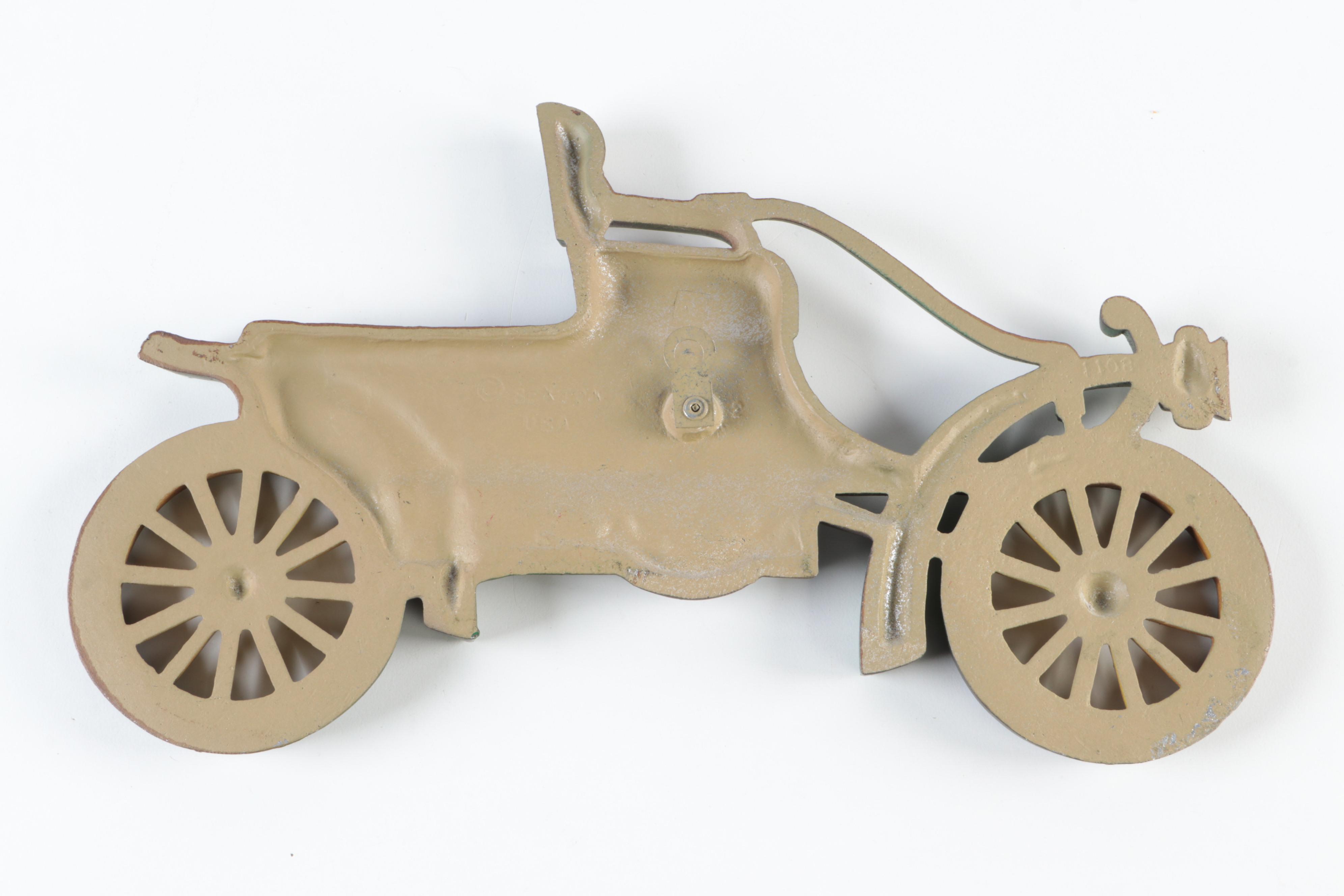 Sexton Painted Cast Metal Car Wall Plaques, Mid to Late 20th Century