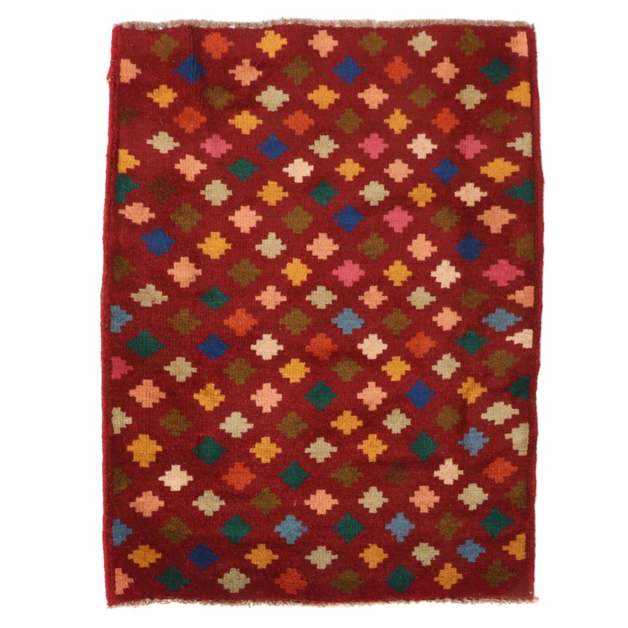 2'2 x 3'1 Hand-Knotted Persian Gabbeh Accent Rug