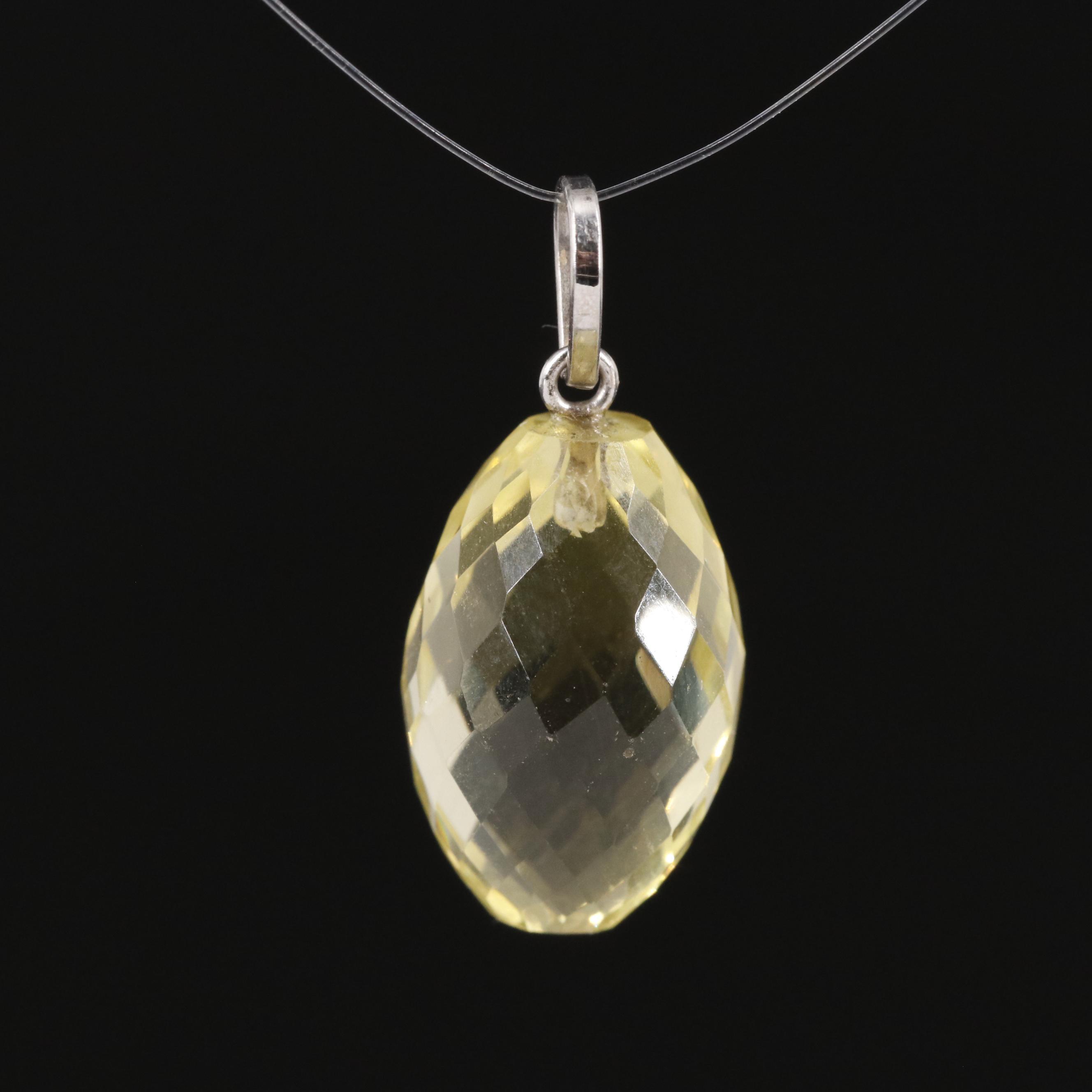 14K Citrine Pendant