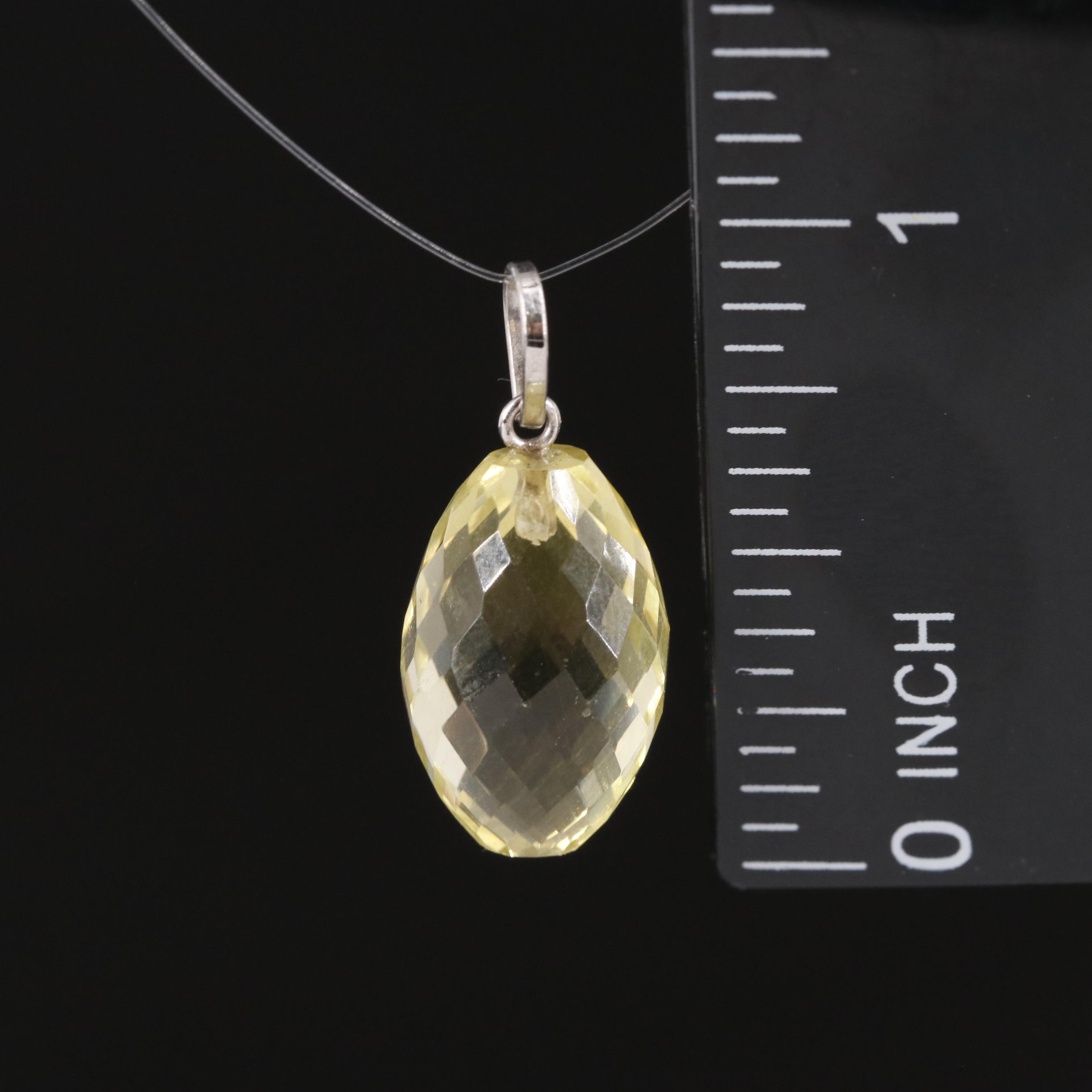 14K Citrine Pendant