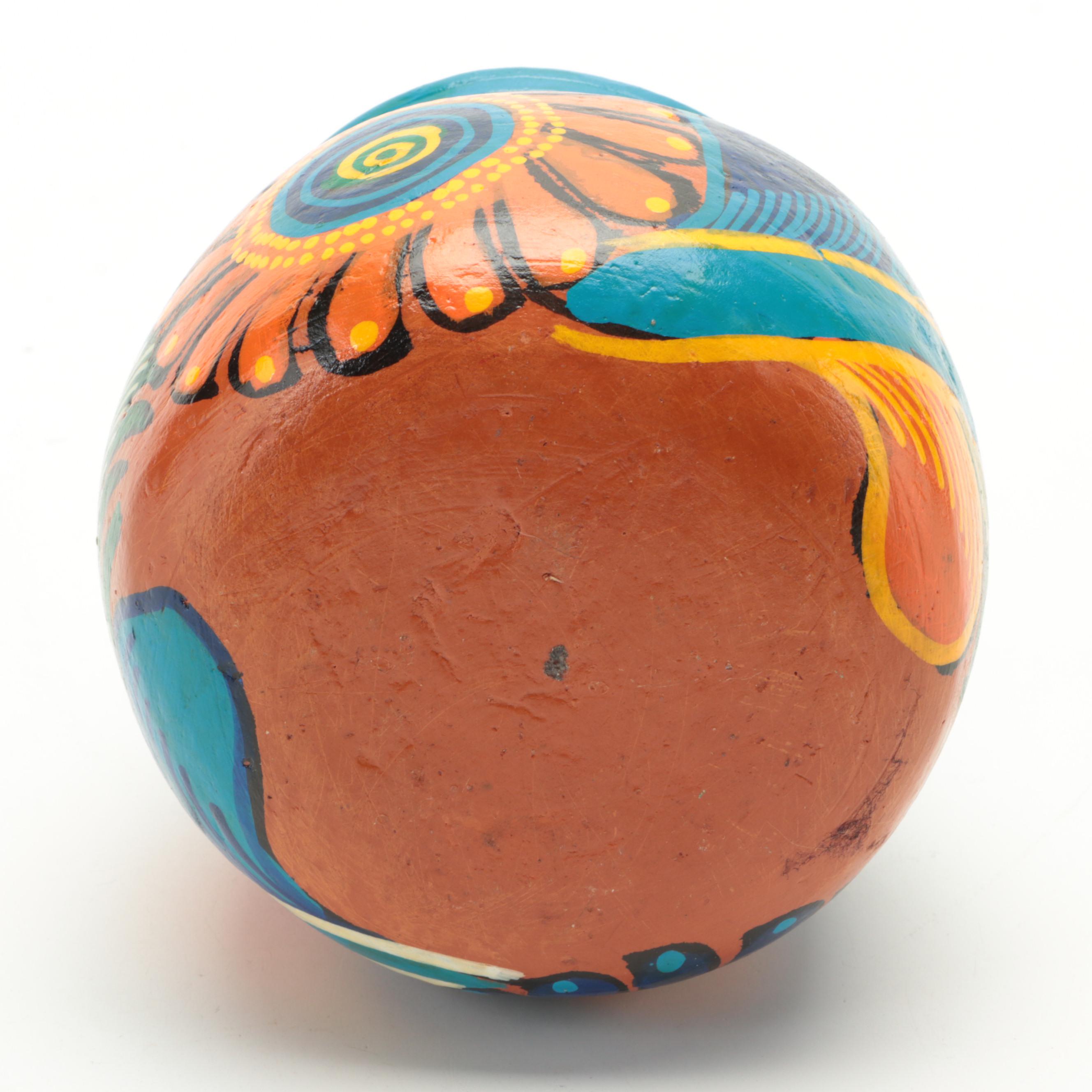 Acapulco Mexican Terracotta Bowls With Souvenir Wall Mask