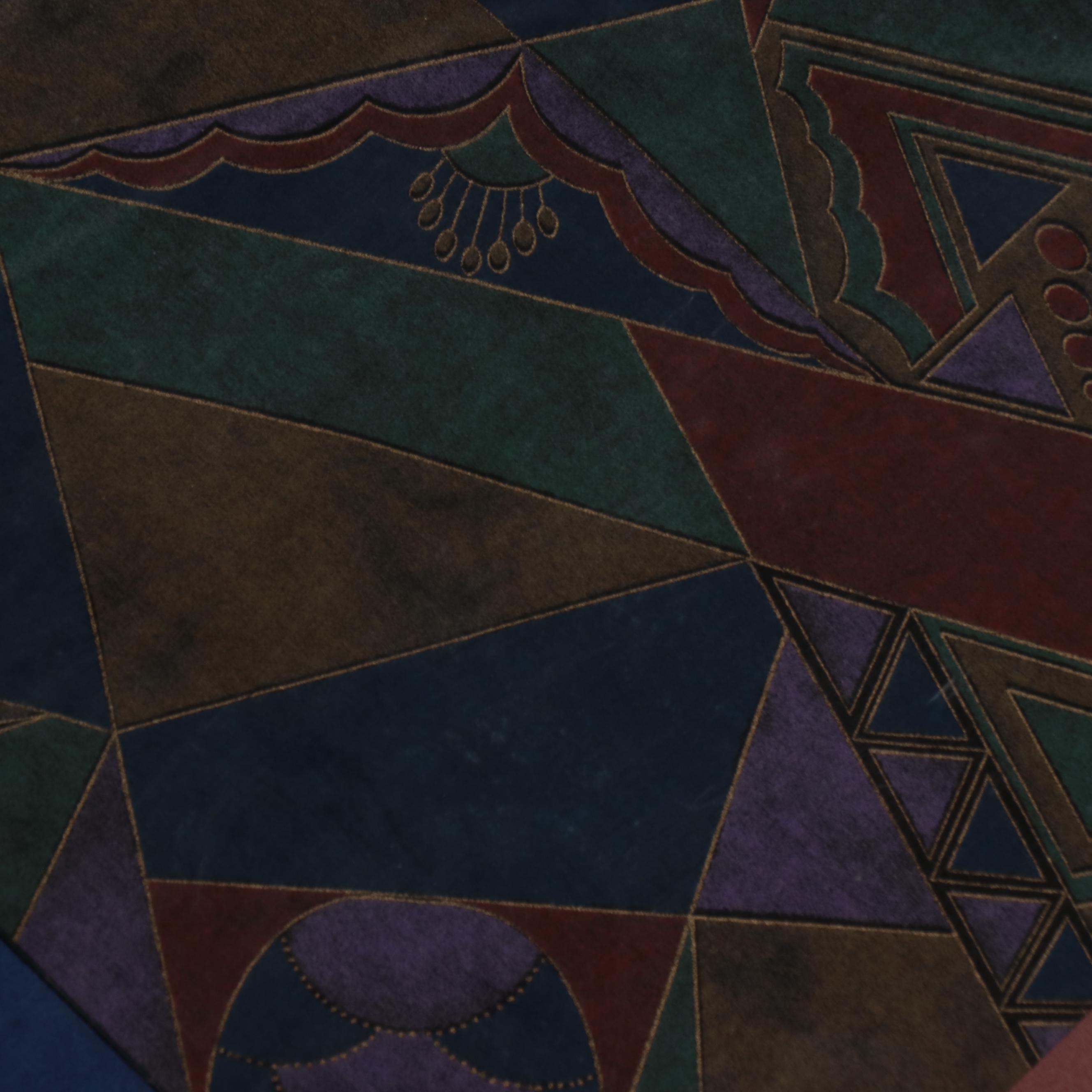 Large Scale Geometric Textile Collage Wall Hanging