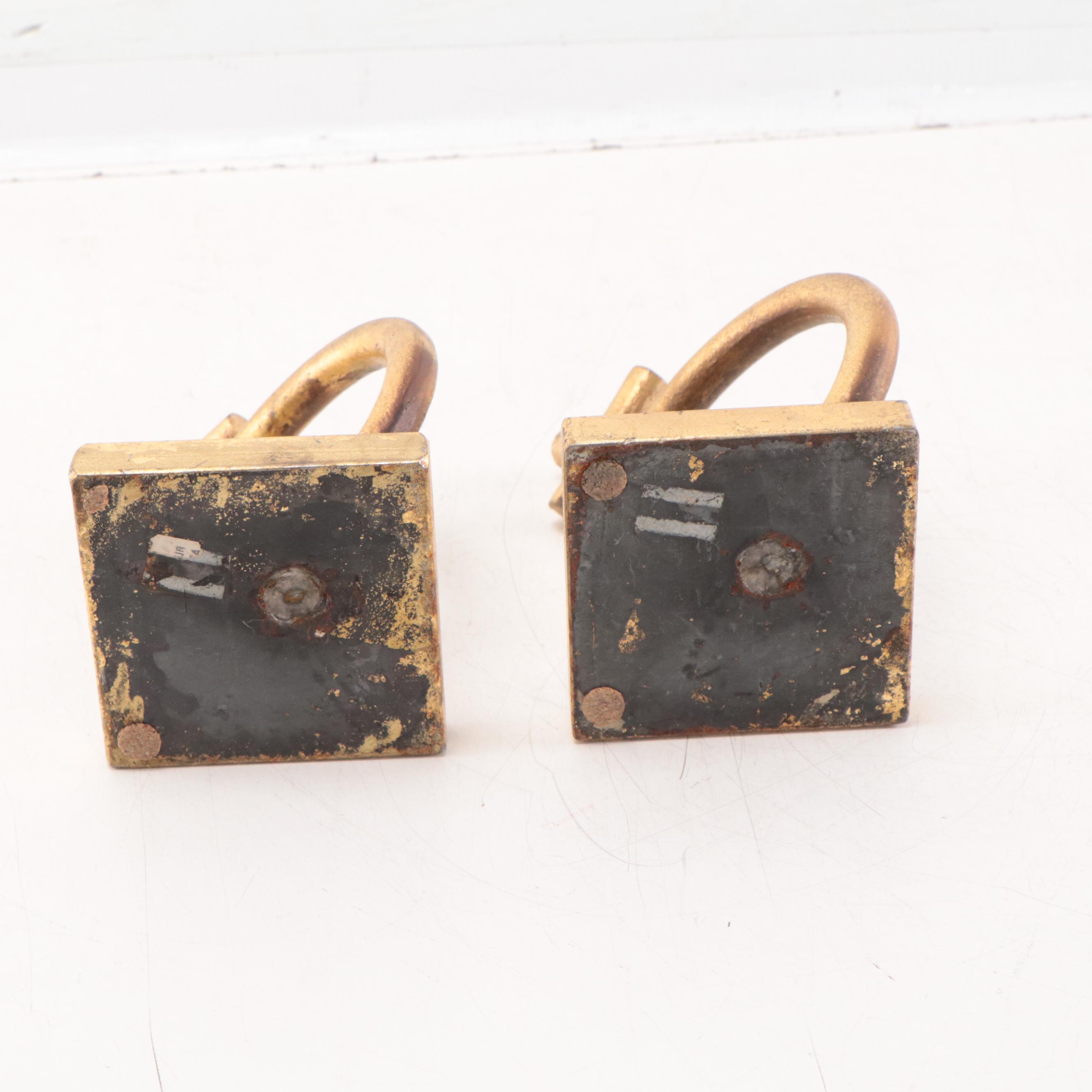 Curtis Jeré Signed Metal Gender Symbol Bookends, 1969