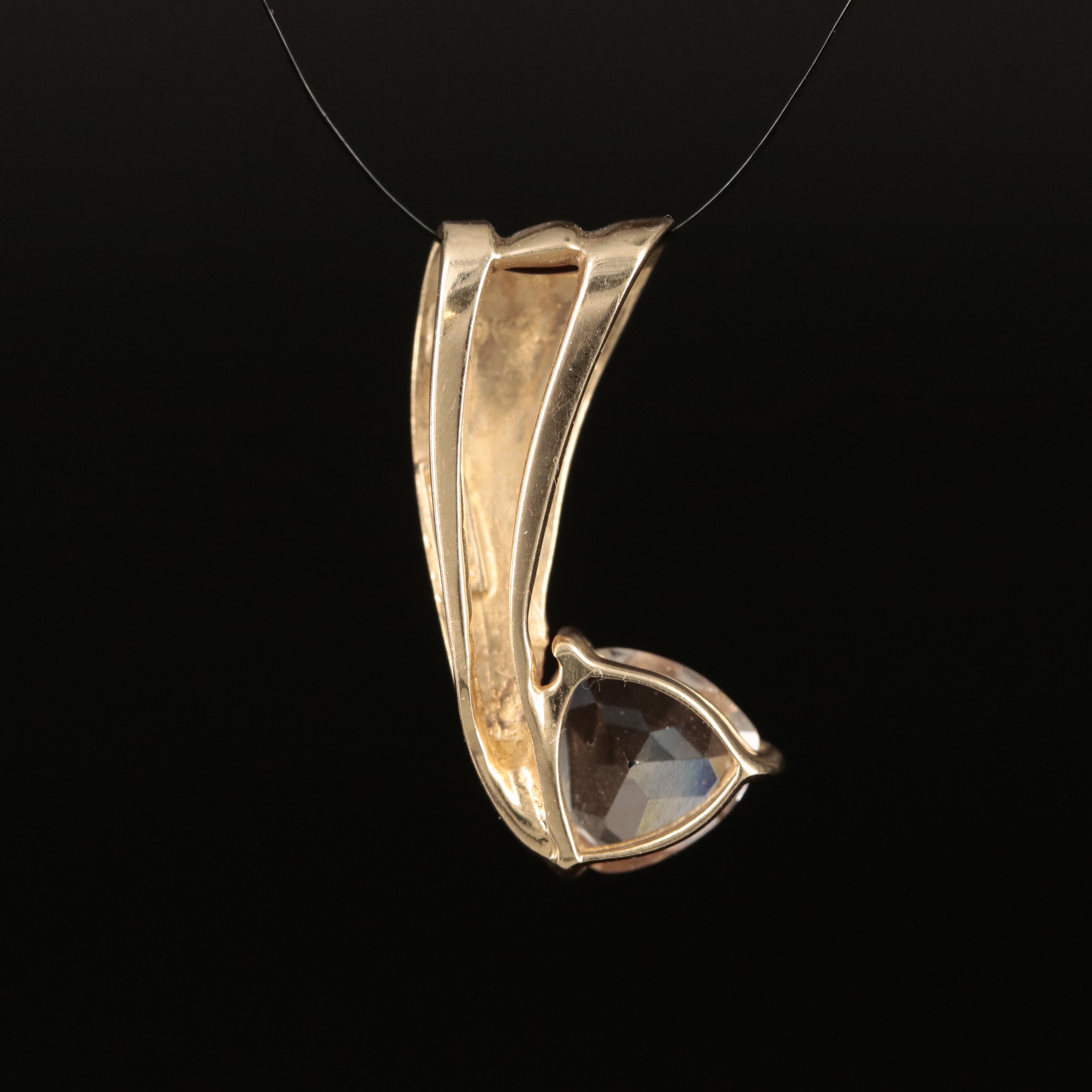 10K Morganite Slide Pendant