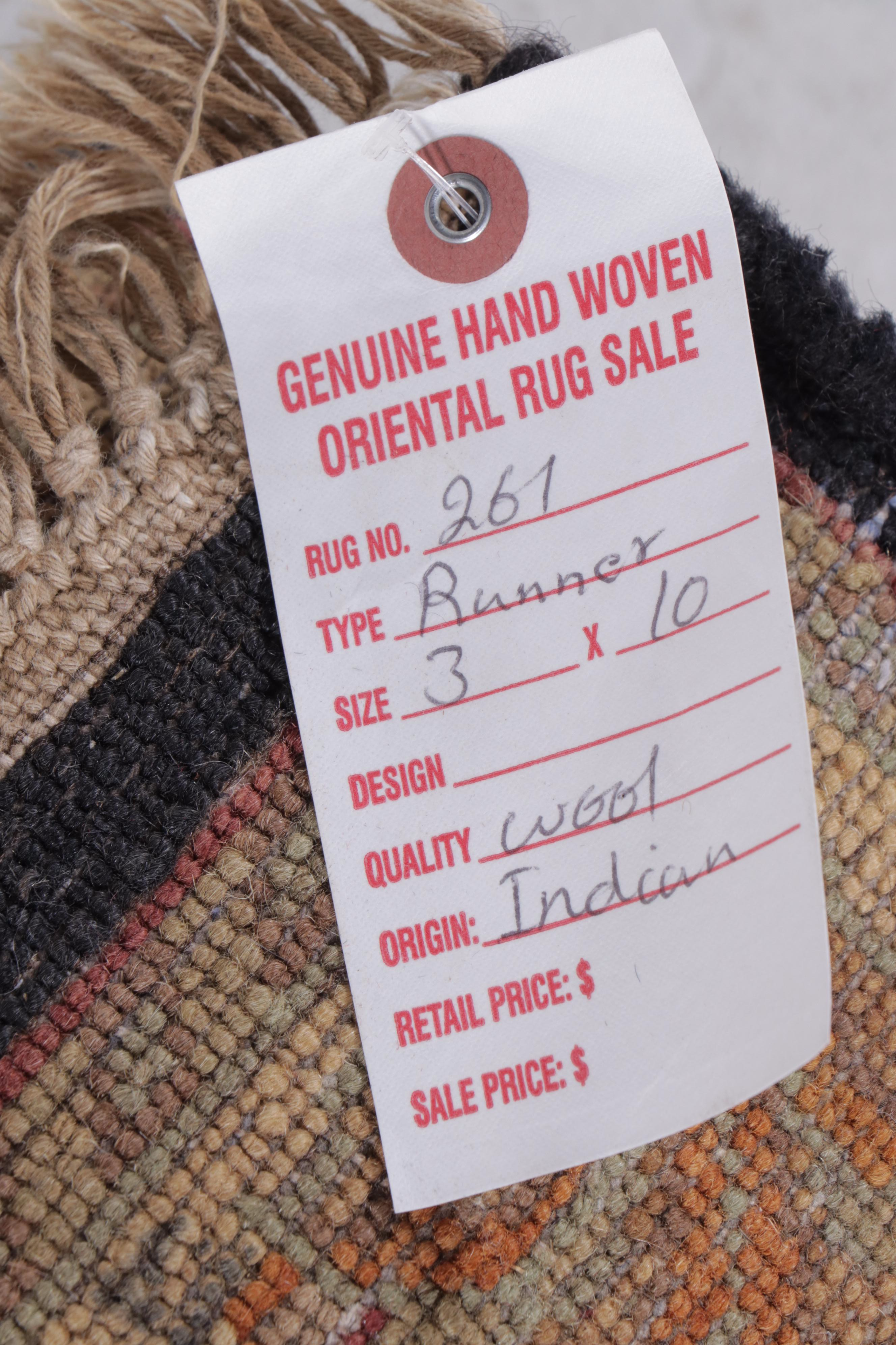 3' x 10'1 Hand-Knotted Indian Agra Carpet Runner