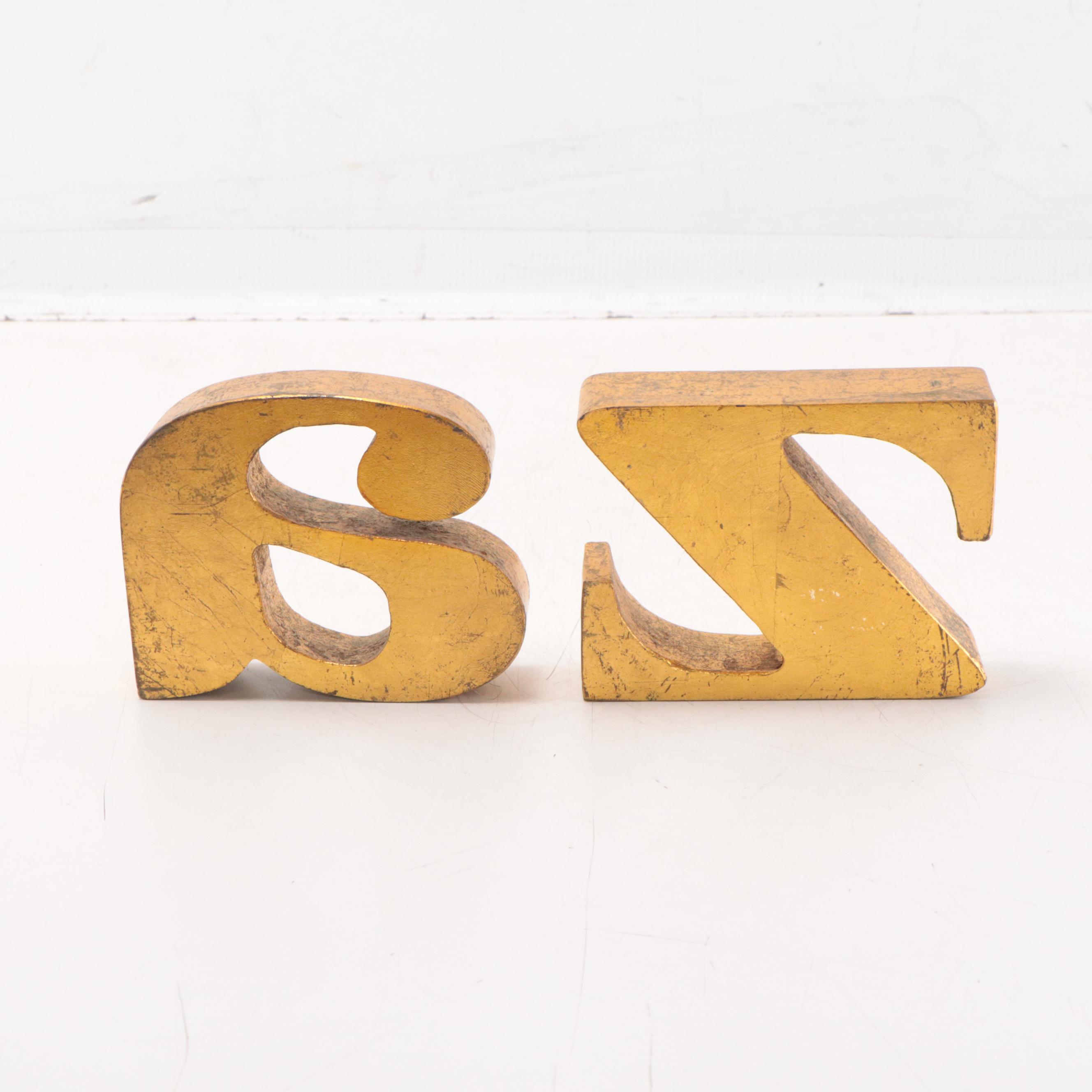 Curtis Jeré Signed AZ Metal Bookends, Circa 1970