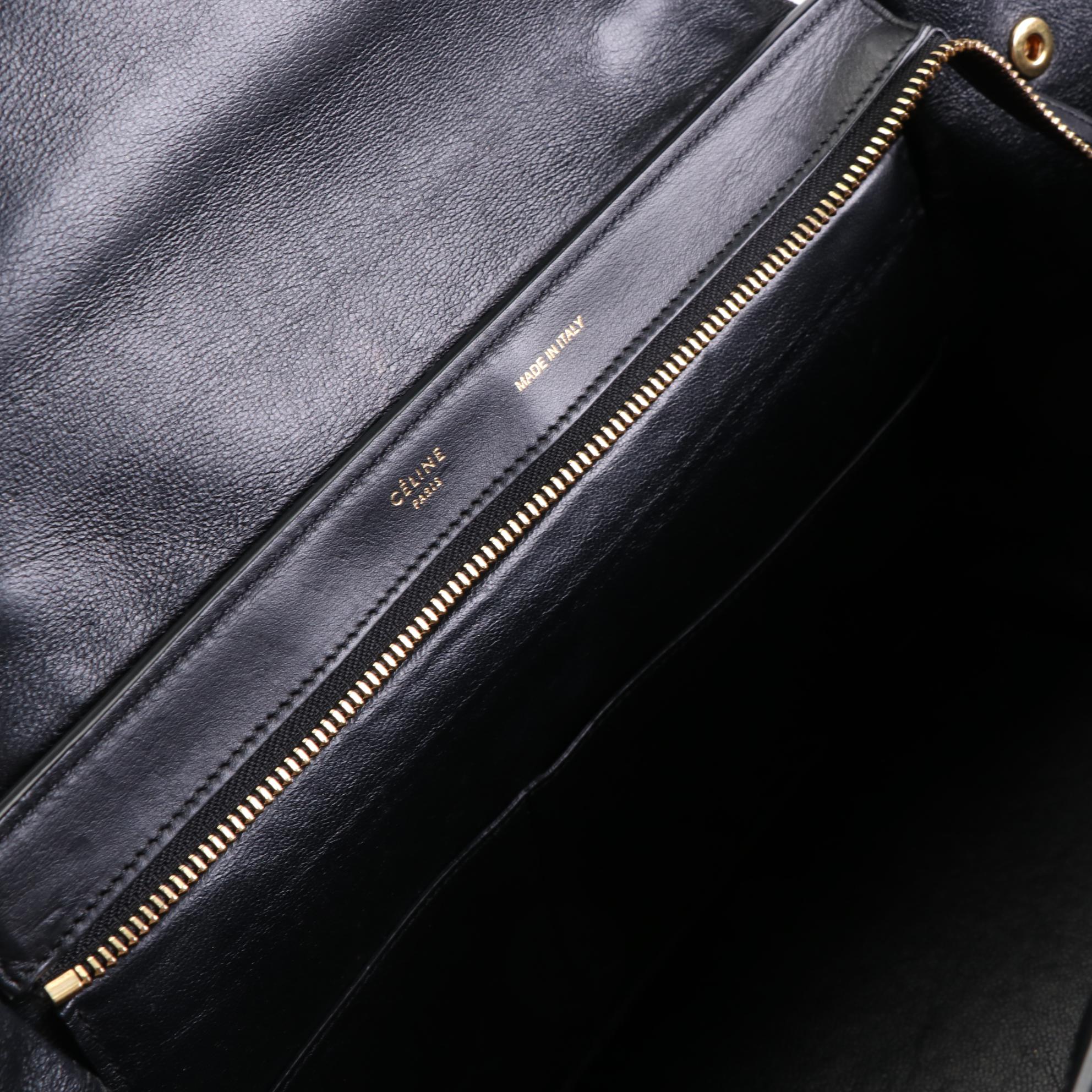 Céline Small Trapeze Bag in Leather and Suede with Shoulder Strap