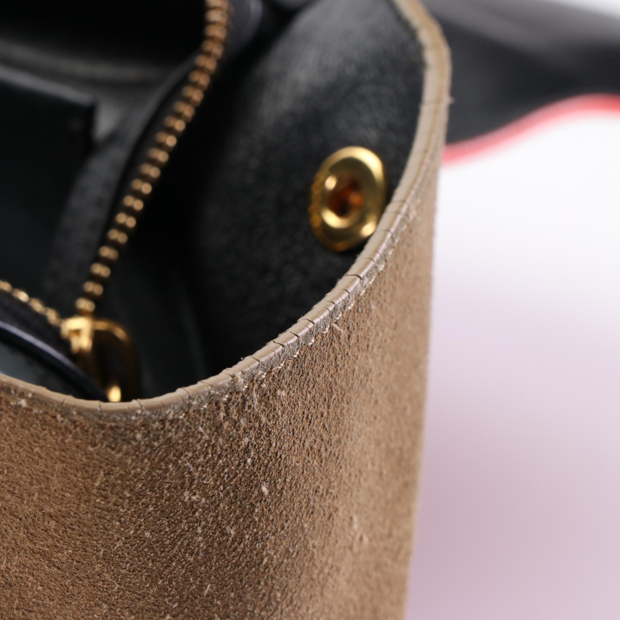 Céline Small Trapeze Bag in Leather and Suede with Shoulder Strap