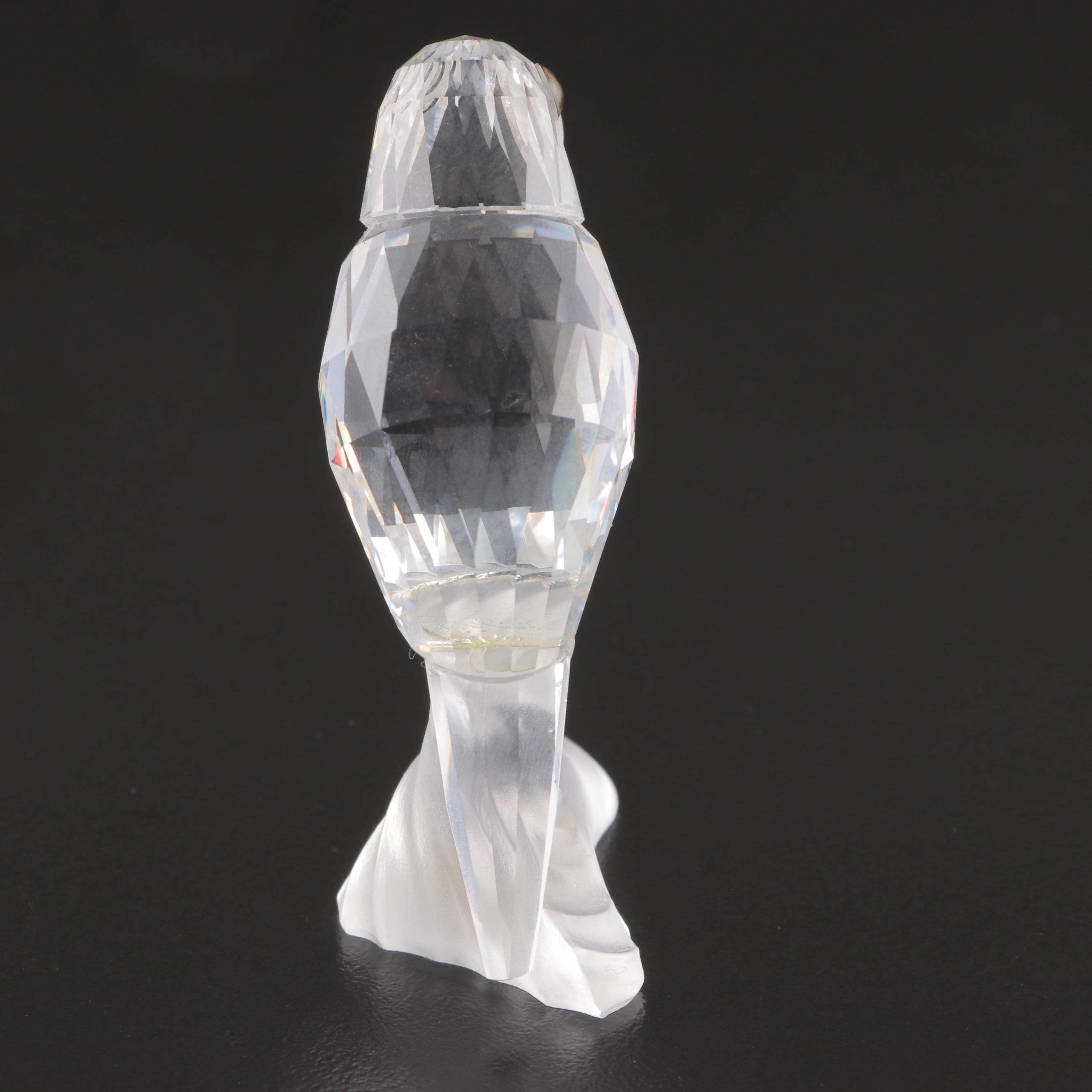 Swarovski Crystal Toucan, Kingfisher and Parrot Bird Figurines