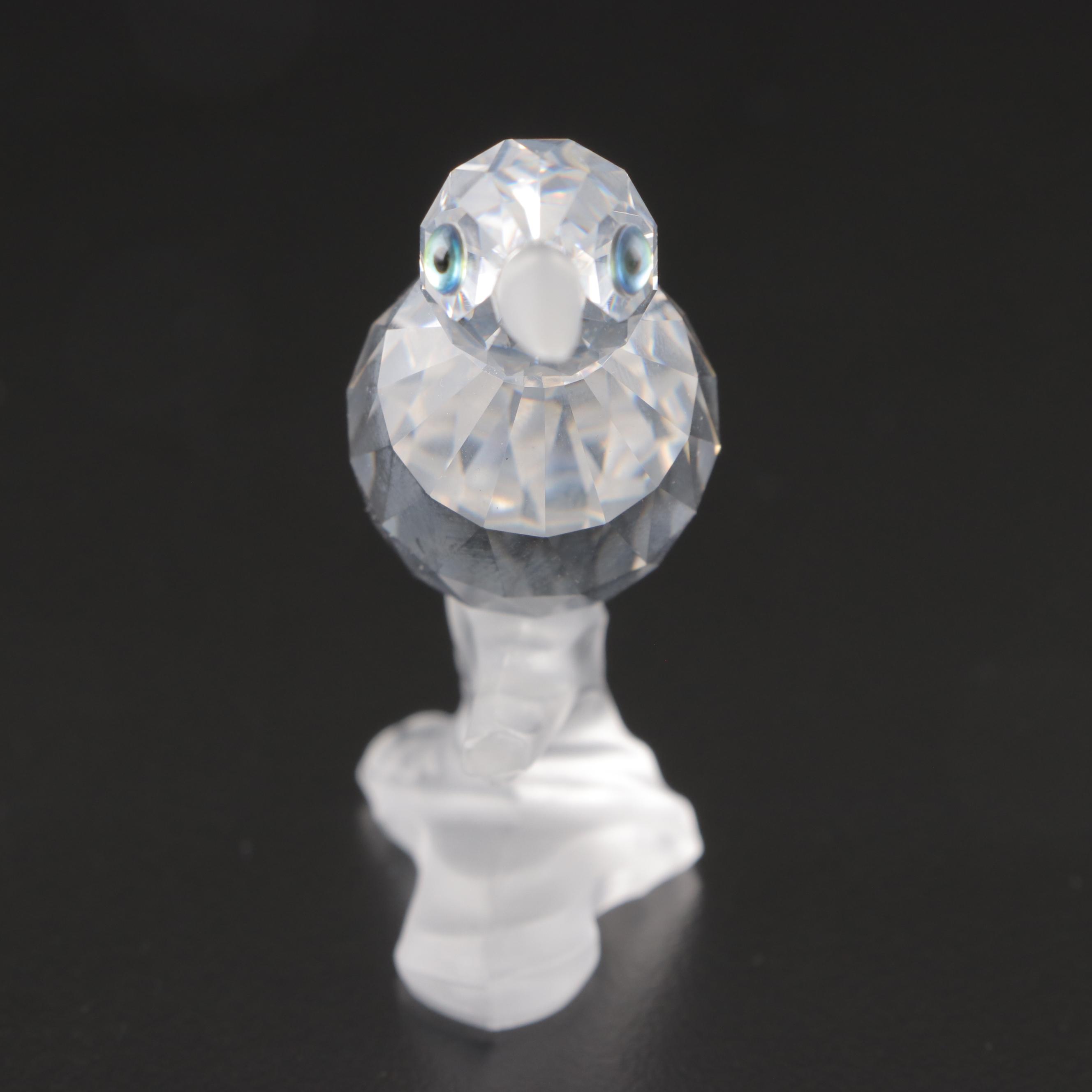 Swarovski Crystal Toucan, Kingfisher and Parrot Bird Figurines