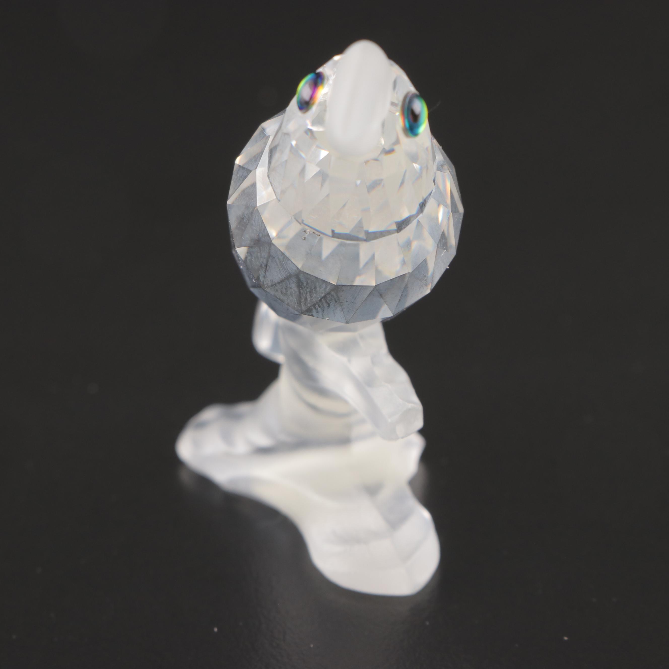 Swarovski Crystal Toucan, Kingfisher and Parrot Bird Figurines