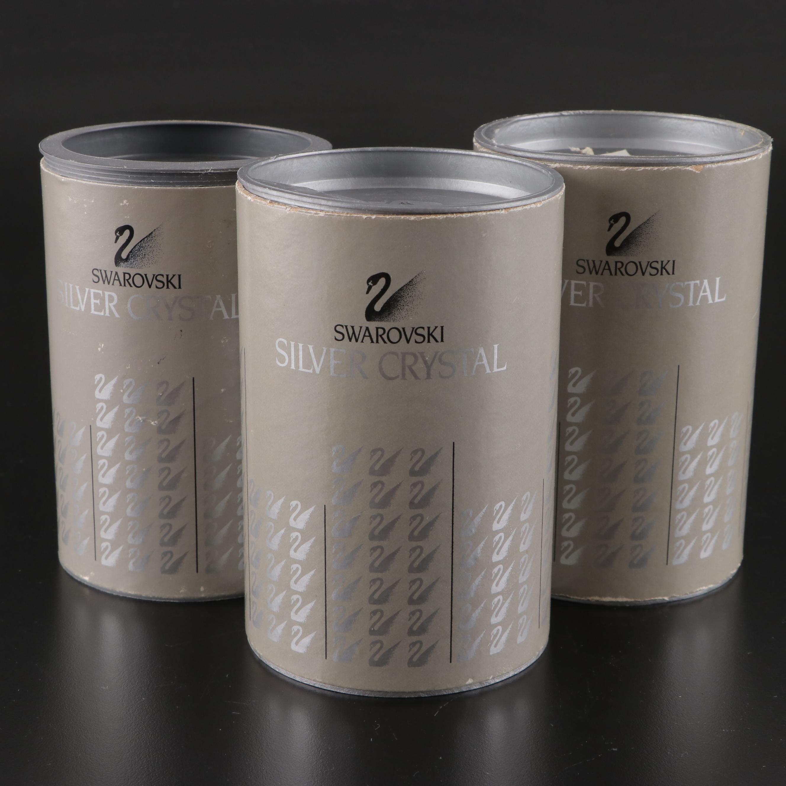 Swarovski Crystal Toucan, Kingfisher and Parrot Bird Figurines