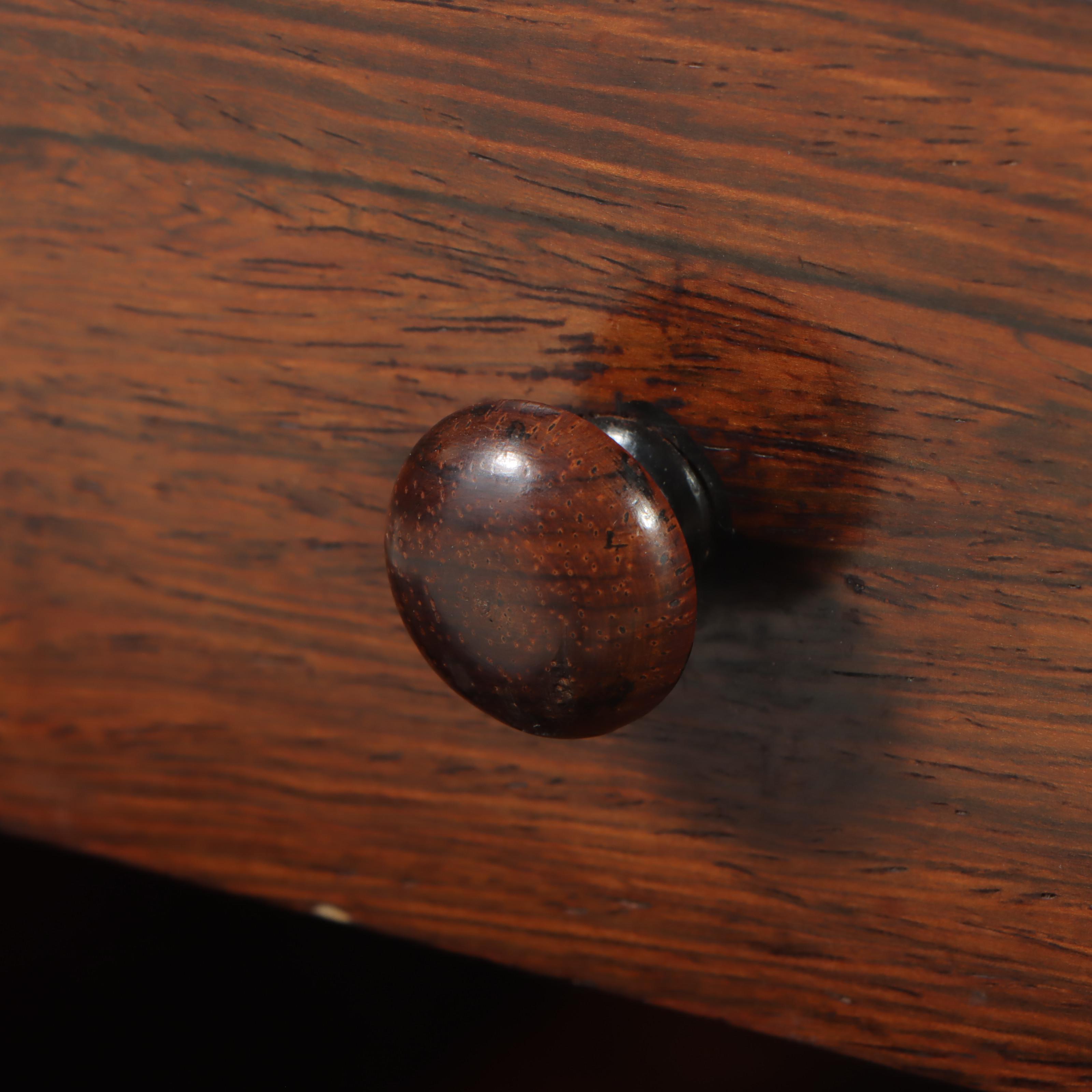 Napoleon III Rosewood Drop-Leaf Bedside Table, Late 19th Century